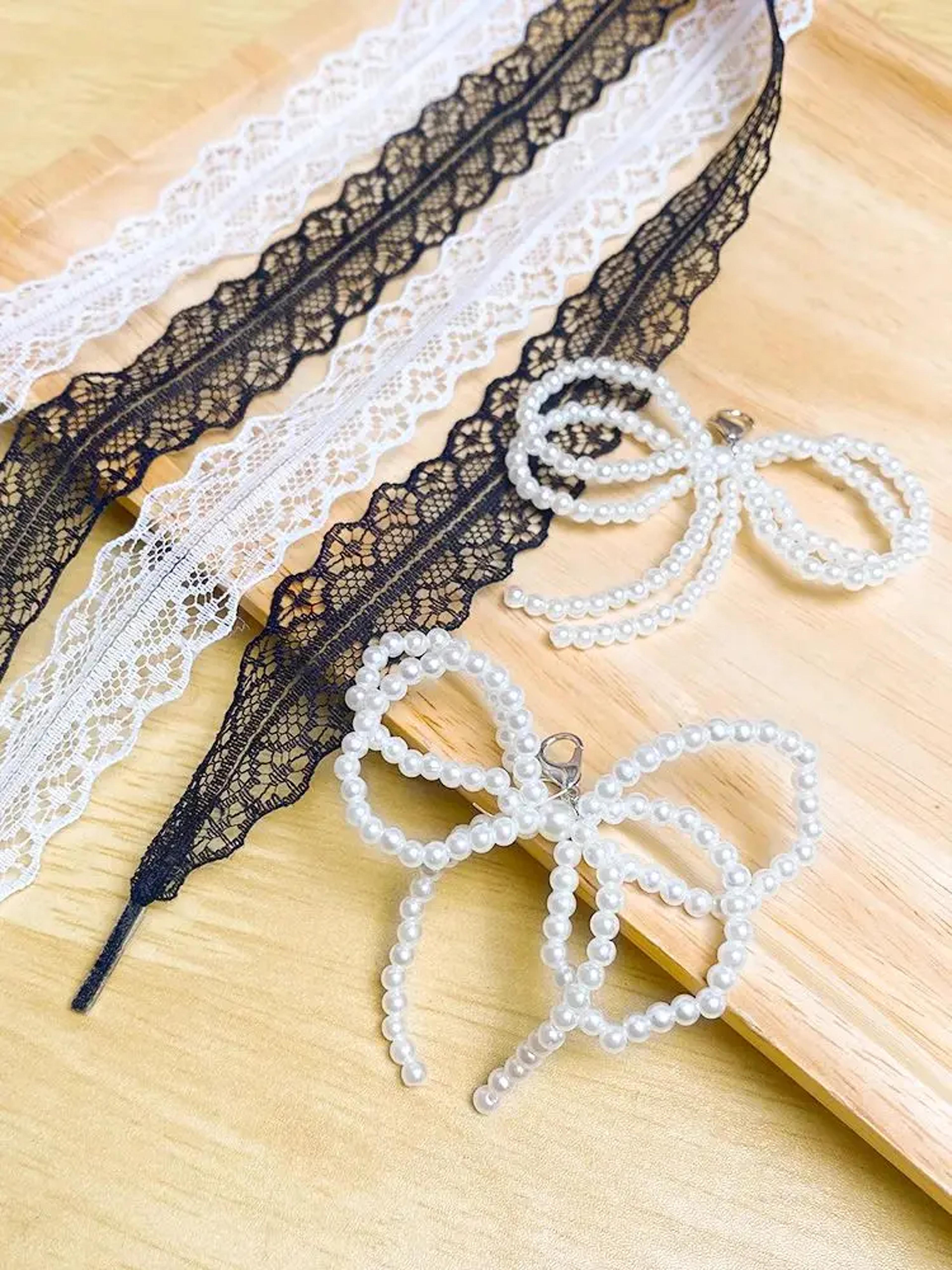fancy lace shoelaces for women stylish flat shoe laces for sneakers, perfect accessory for casual shoes