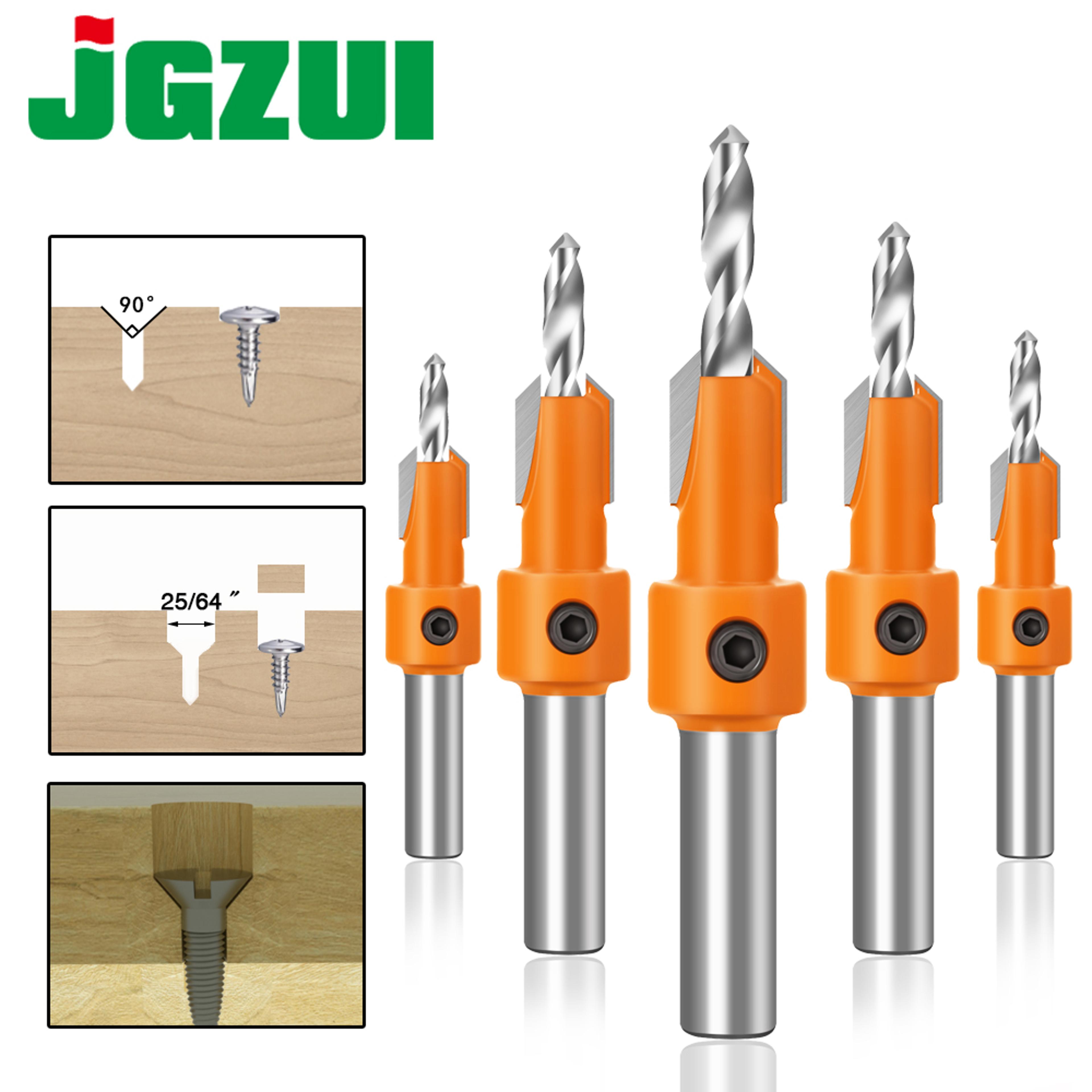 woodworking countersink router bit & screw extractor tool for precise wood milling