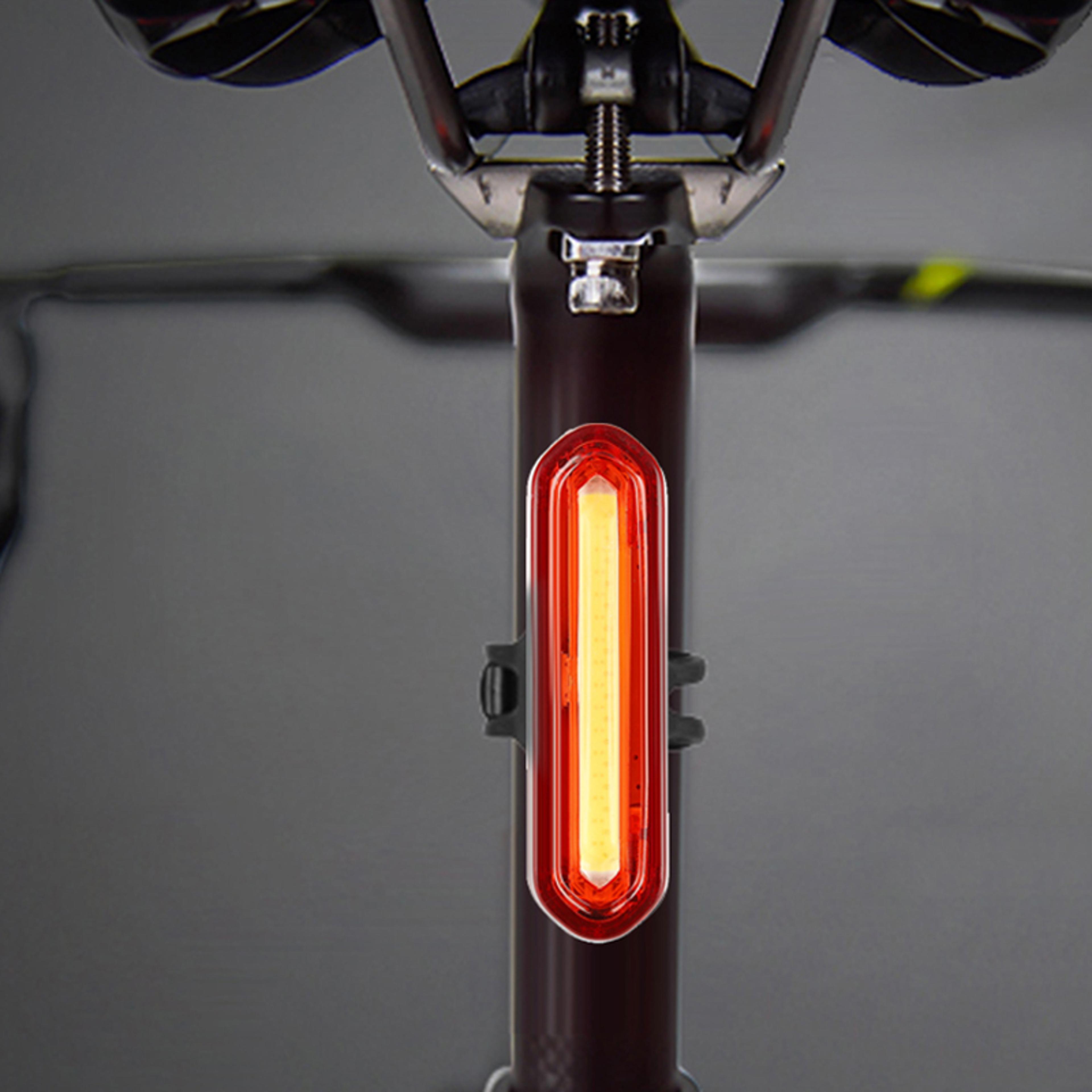 bright usb rechargeable cycling tail light led rear bike safety light