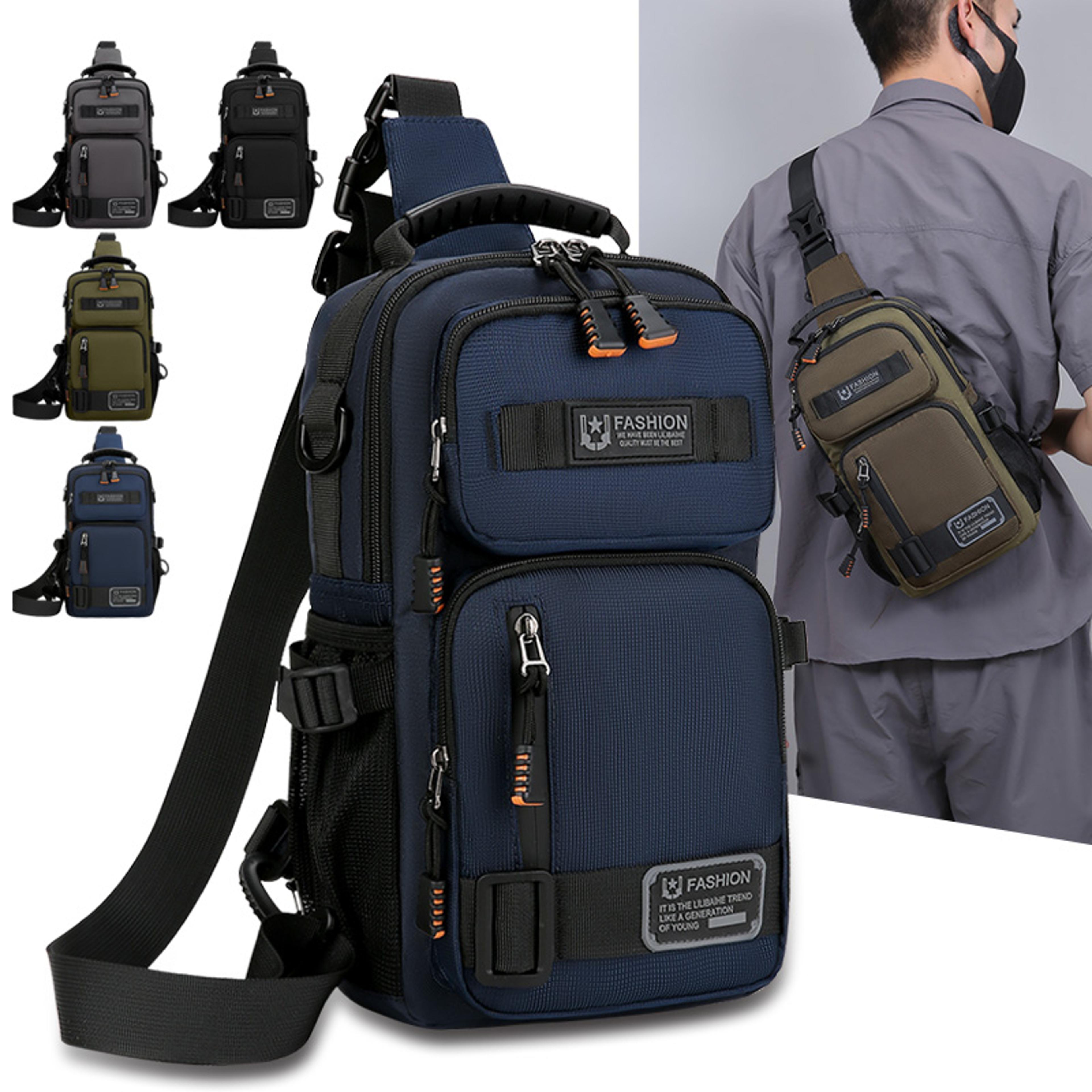 fashion men's crossbody bag high-quality oxford waist pack for men casual chest bag with adjustable straps