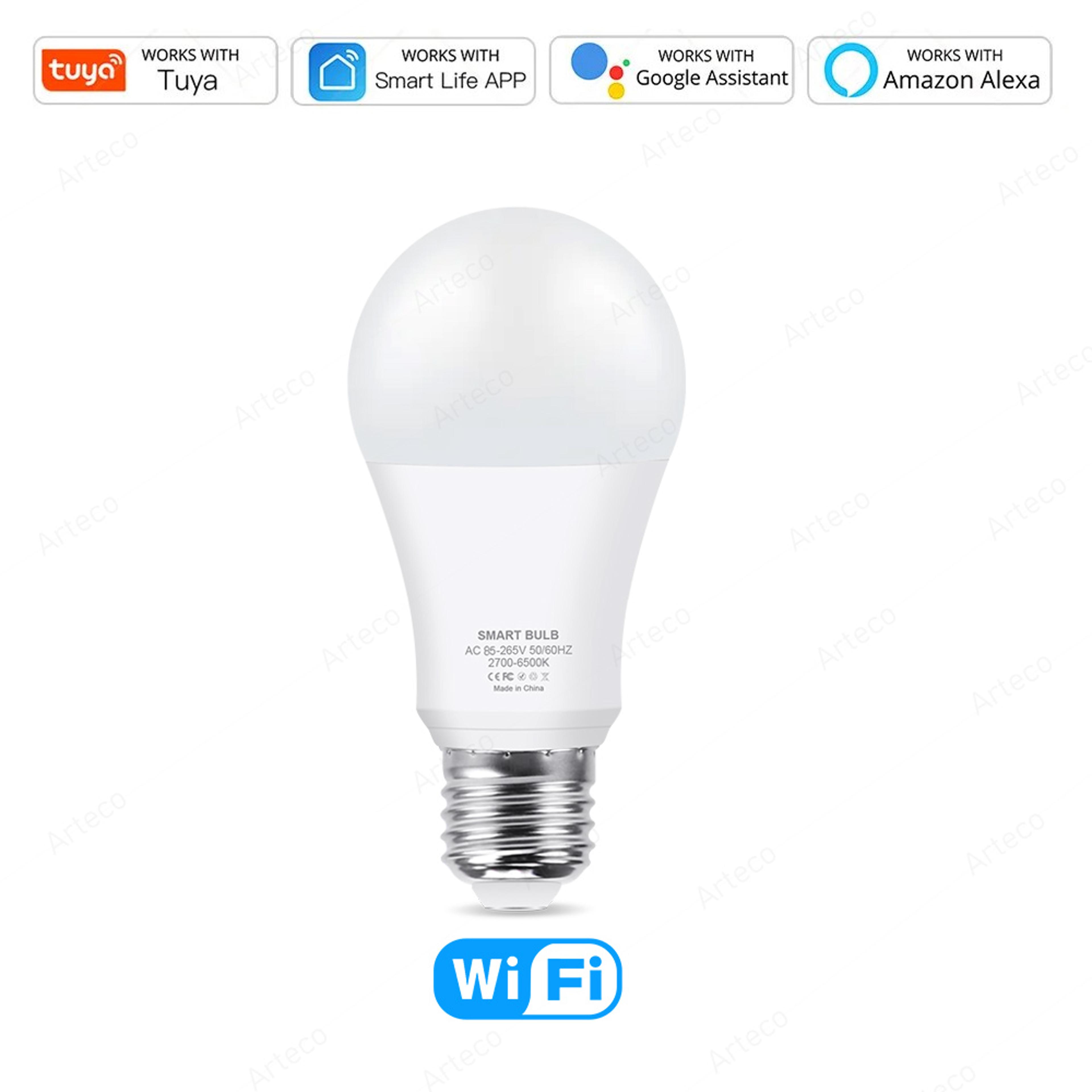 smart wifi led bulb rgb light bulb, compatible with amazon alexa & google home