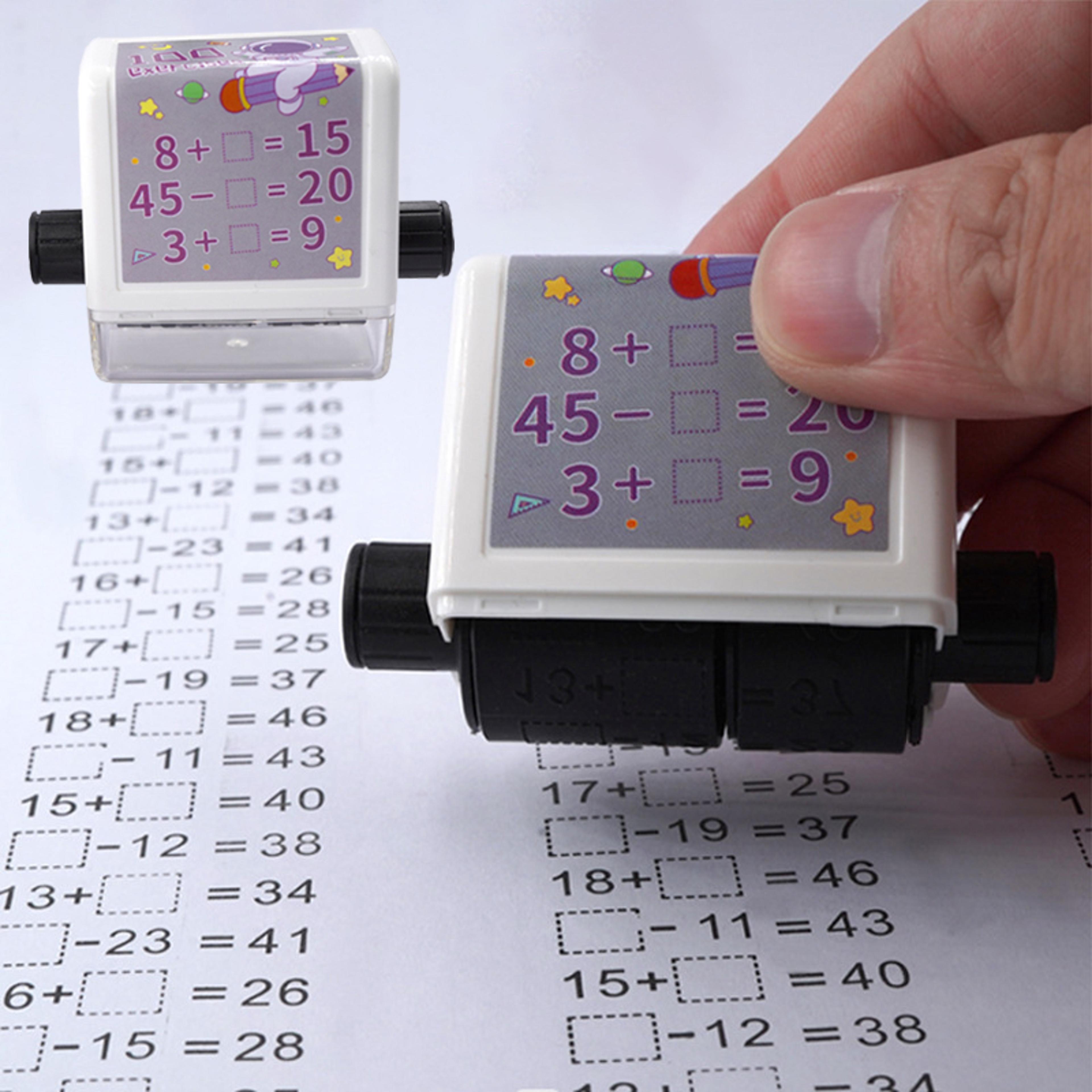 math teaching stamp reusable fill-in-the-blank roller for digital math practice