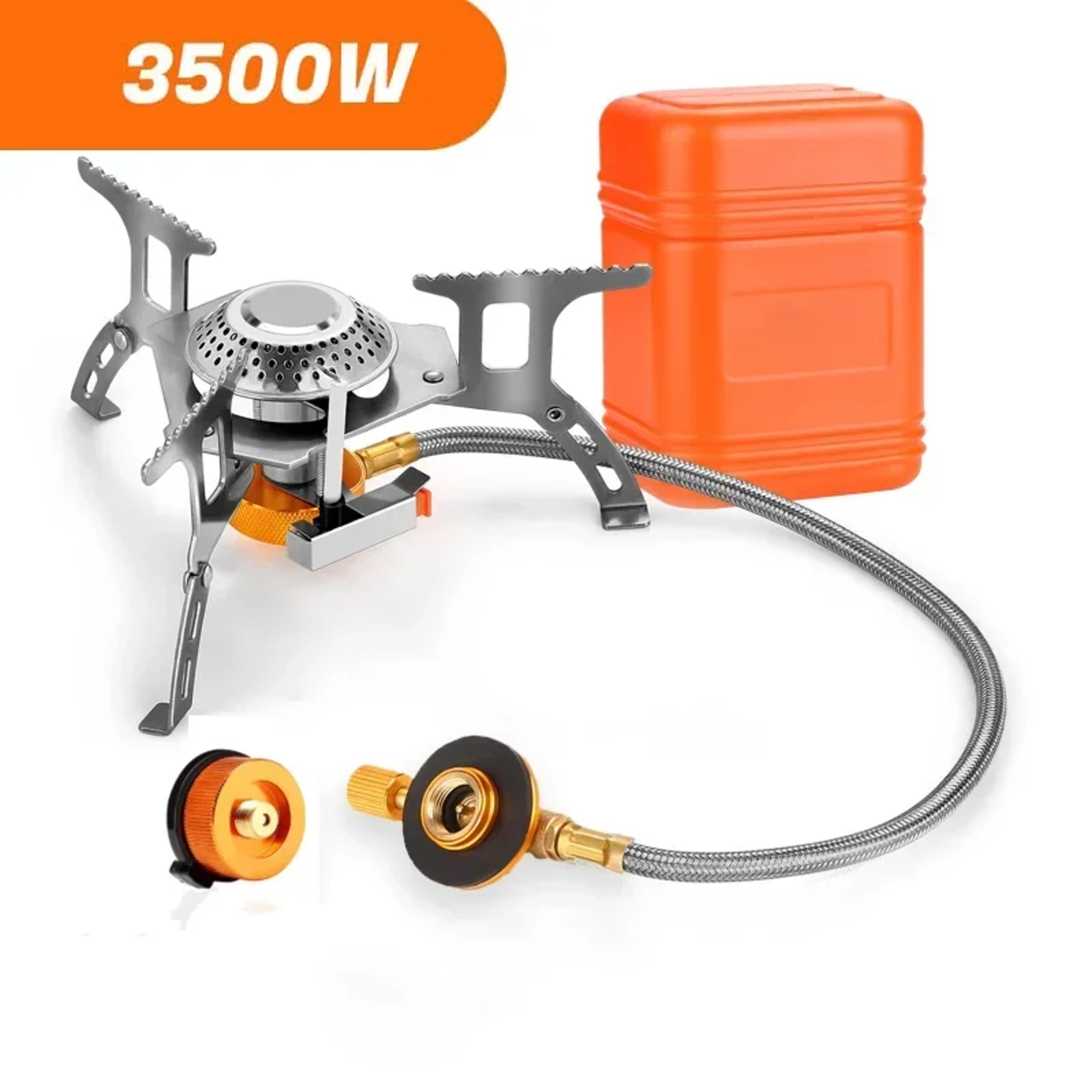 portable camping gas stove lightweight folding outdoor backpacking stove, ideal for hiking & picnics