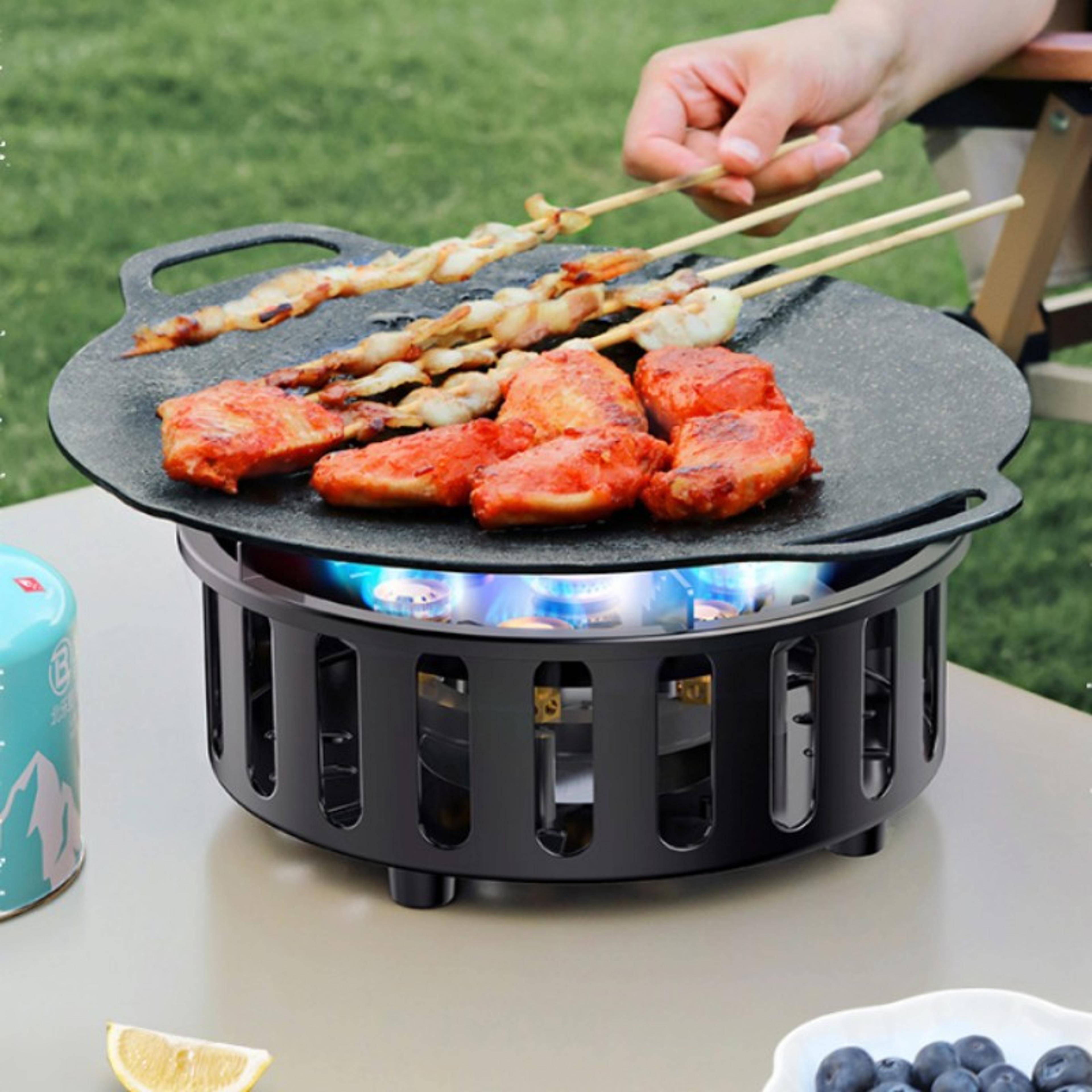 high-power portable camping stove with electronic ignition windproof gas burner for outdoor cooking