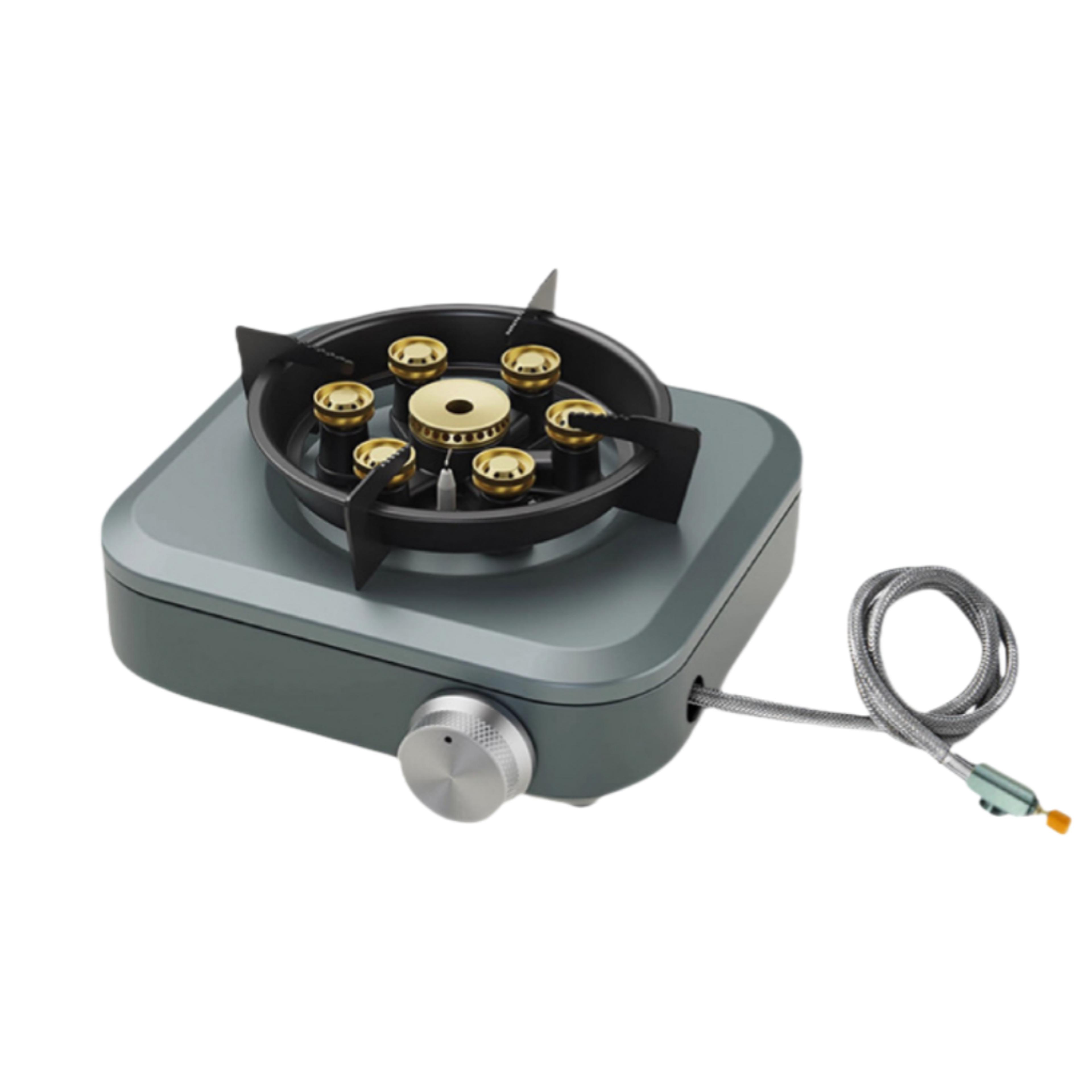 portable windproof camping stove gas burner with electronic ignition for hiking & travel