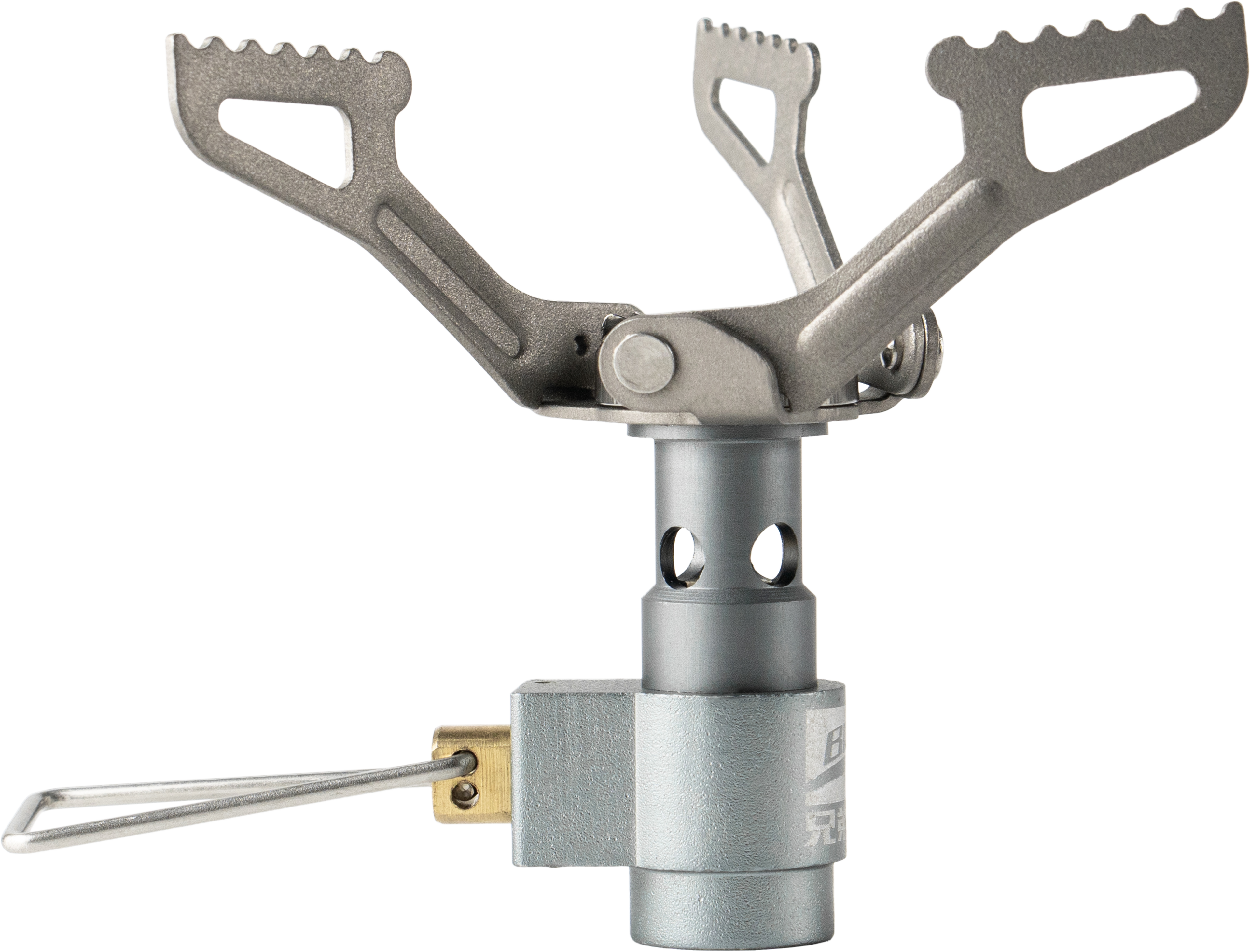 titanium mini camping gas burner portable one-piece pocket stove for hiking & outdoor cooking