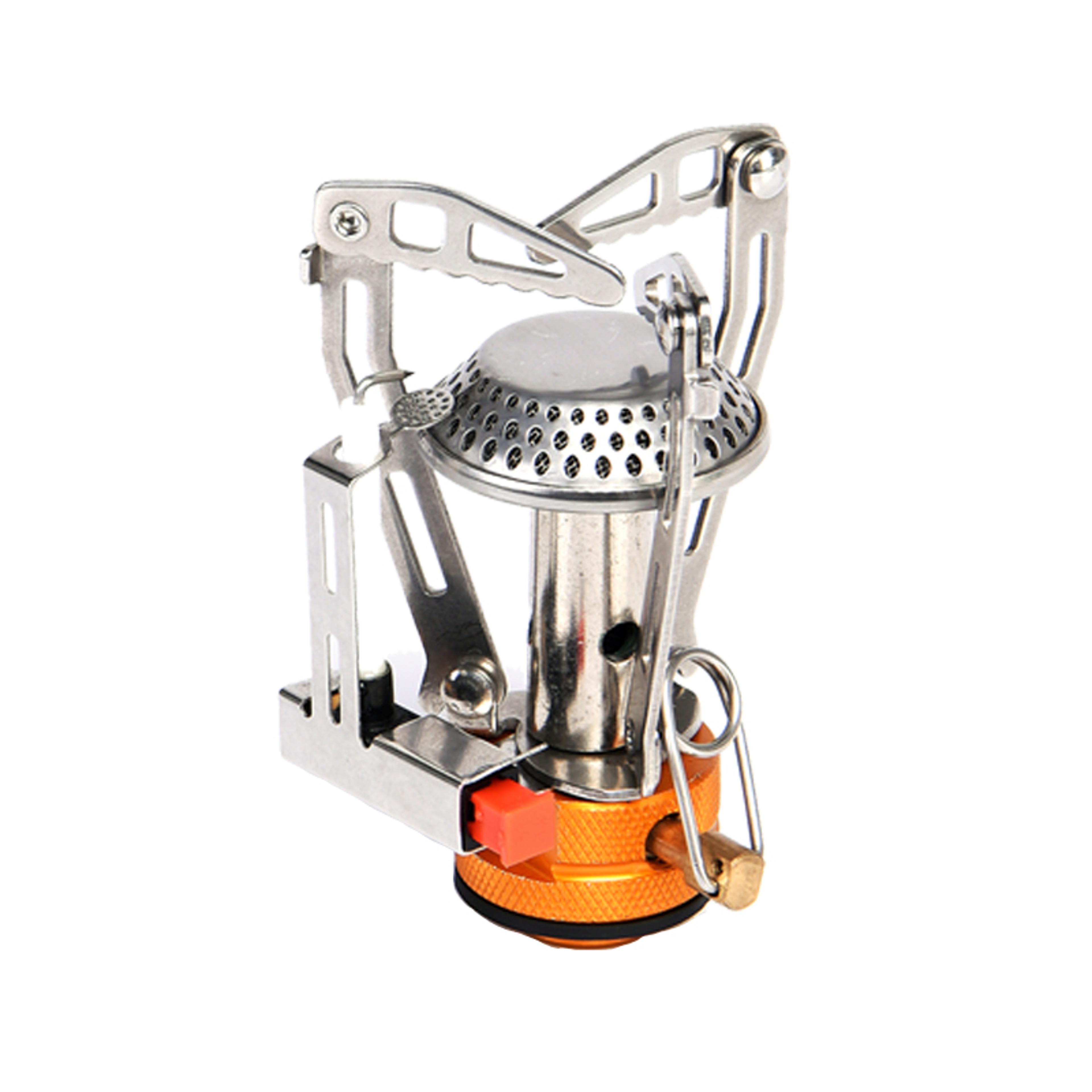 portable gas stove compact aluminum alloy camping stove for outdoor cooking, hiking & backpacking