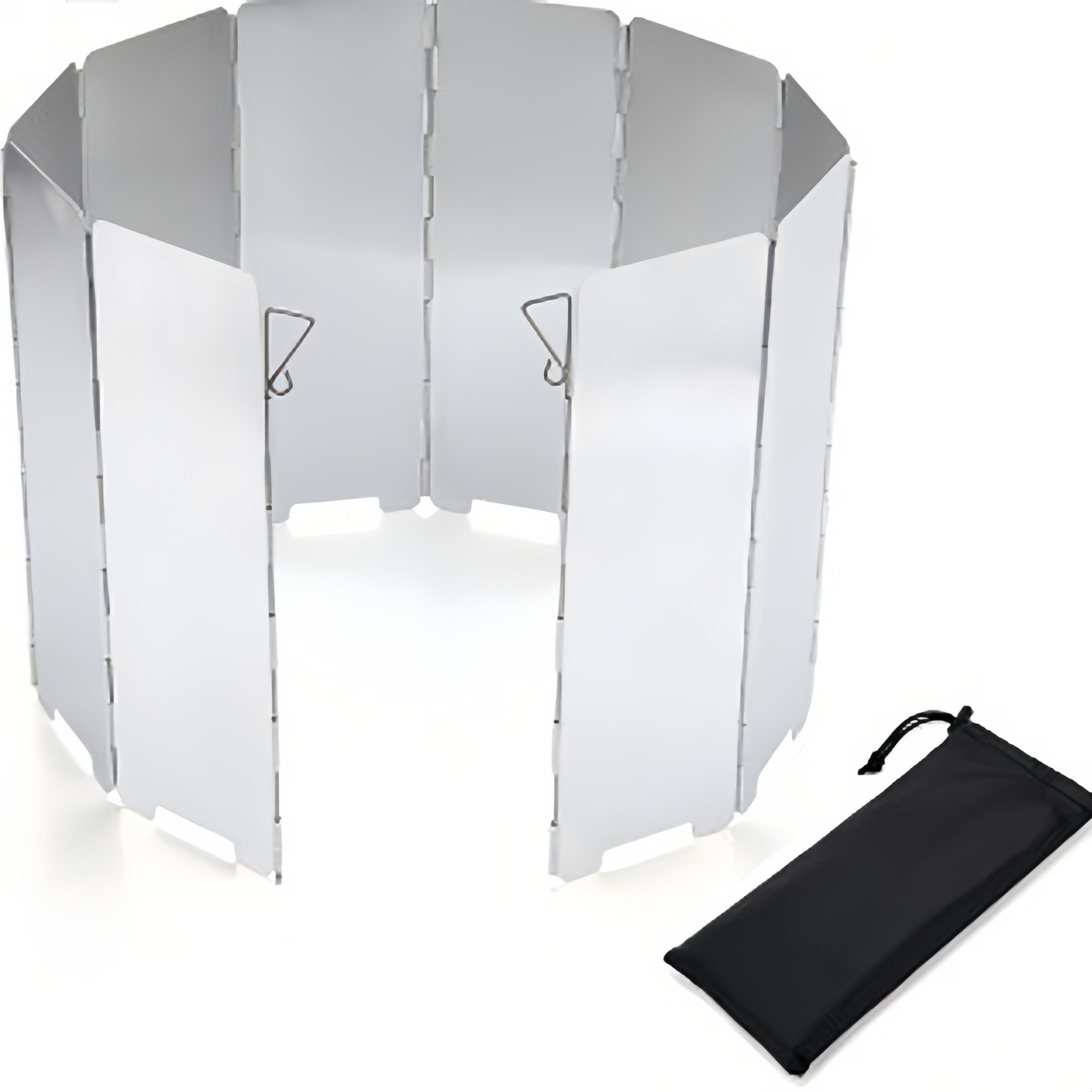 aluminum alloy wind shield for gas stove windproof screen for outdoor camping & picnic cooking