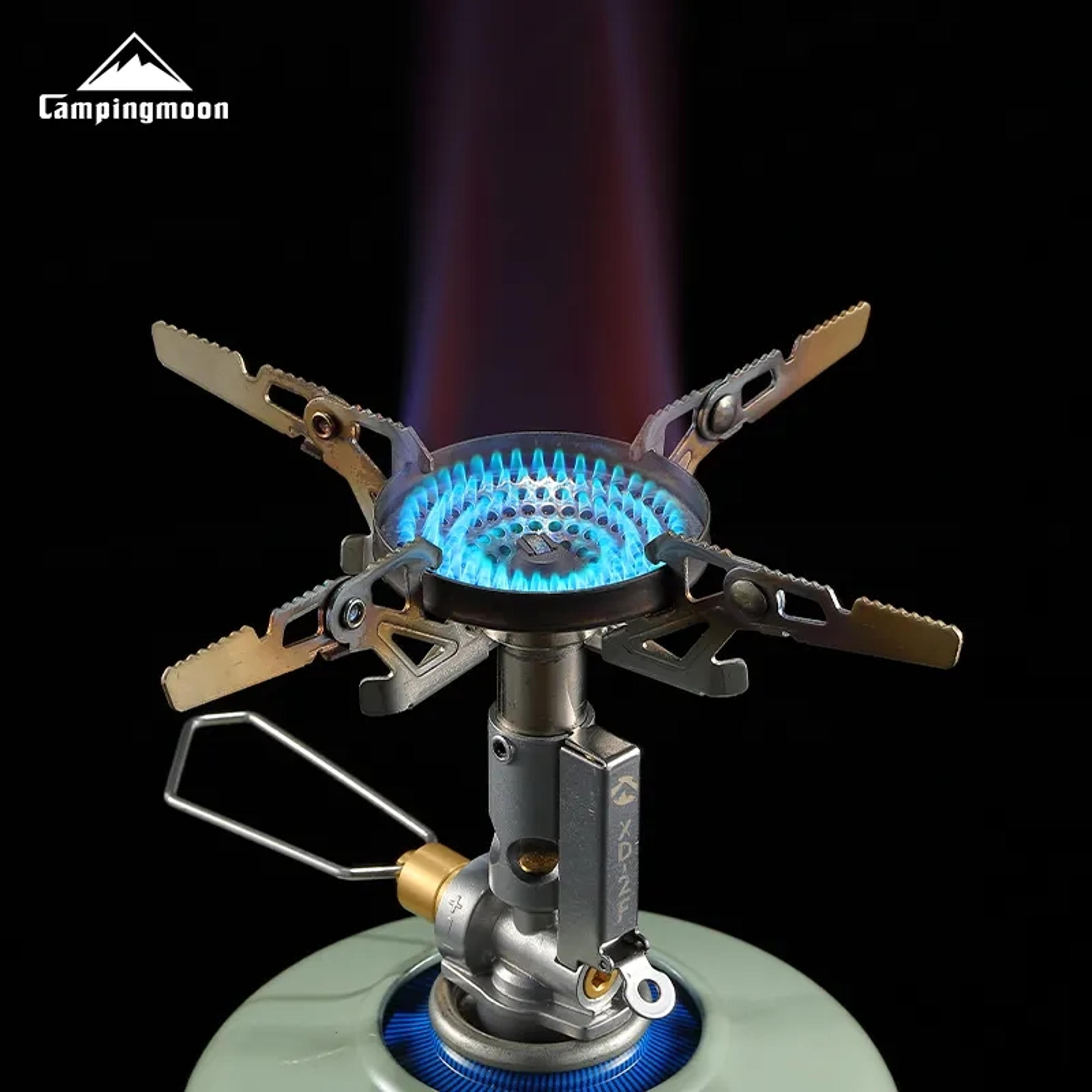 portable high power gas stove for outdoor hiking windproof & voltage stabilized cooker