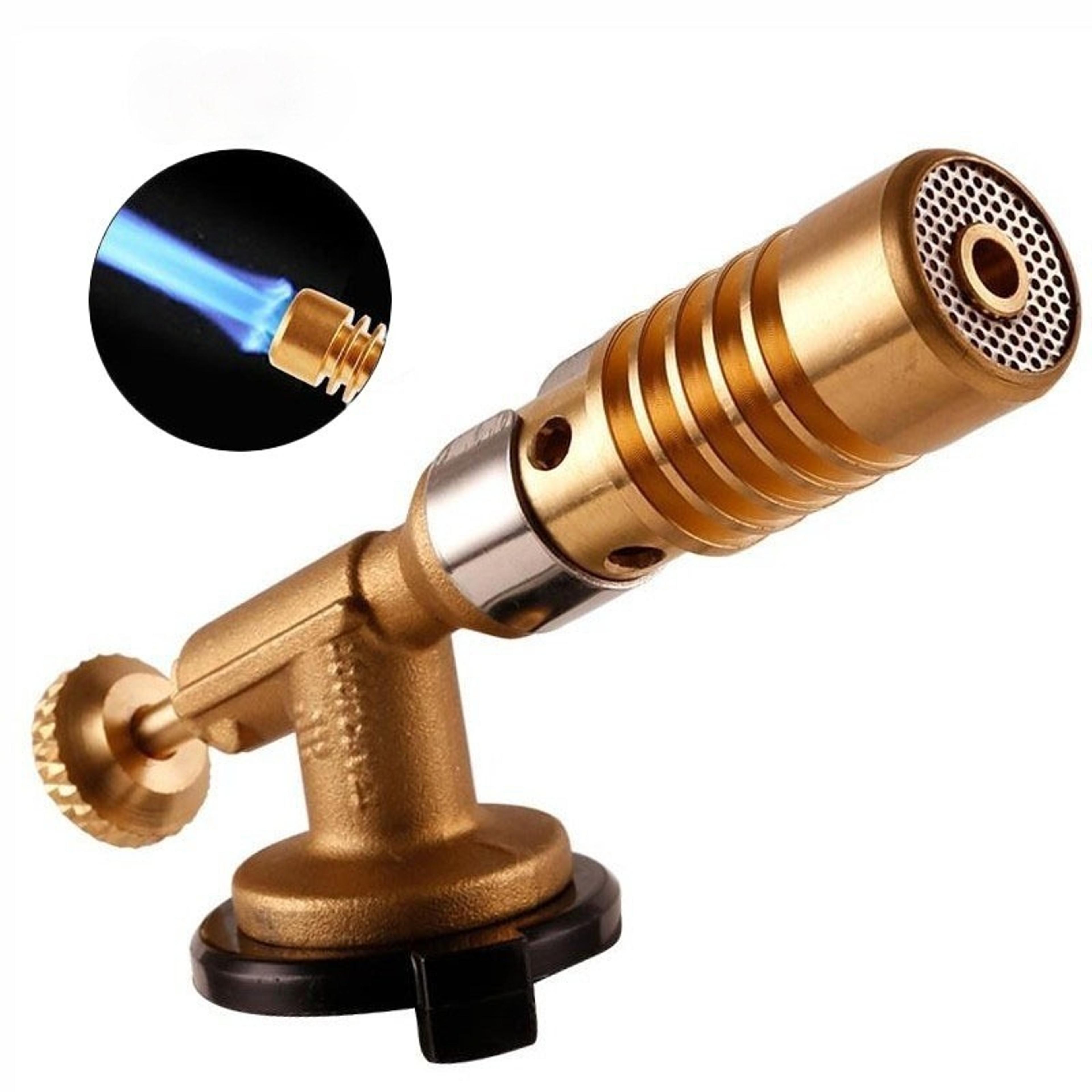 gas torch flame gun butane blowtorch with autoignition for cooking, soldering, and camping