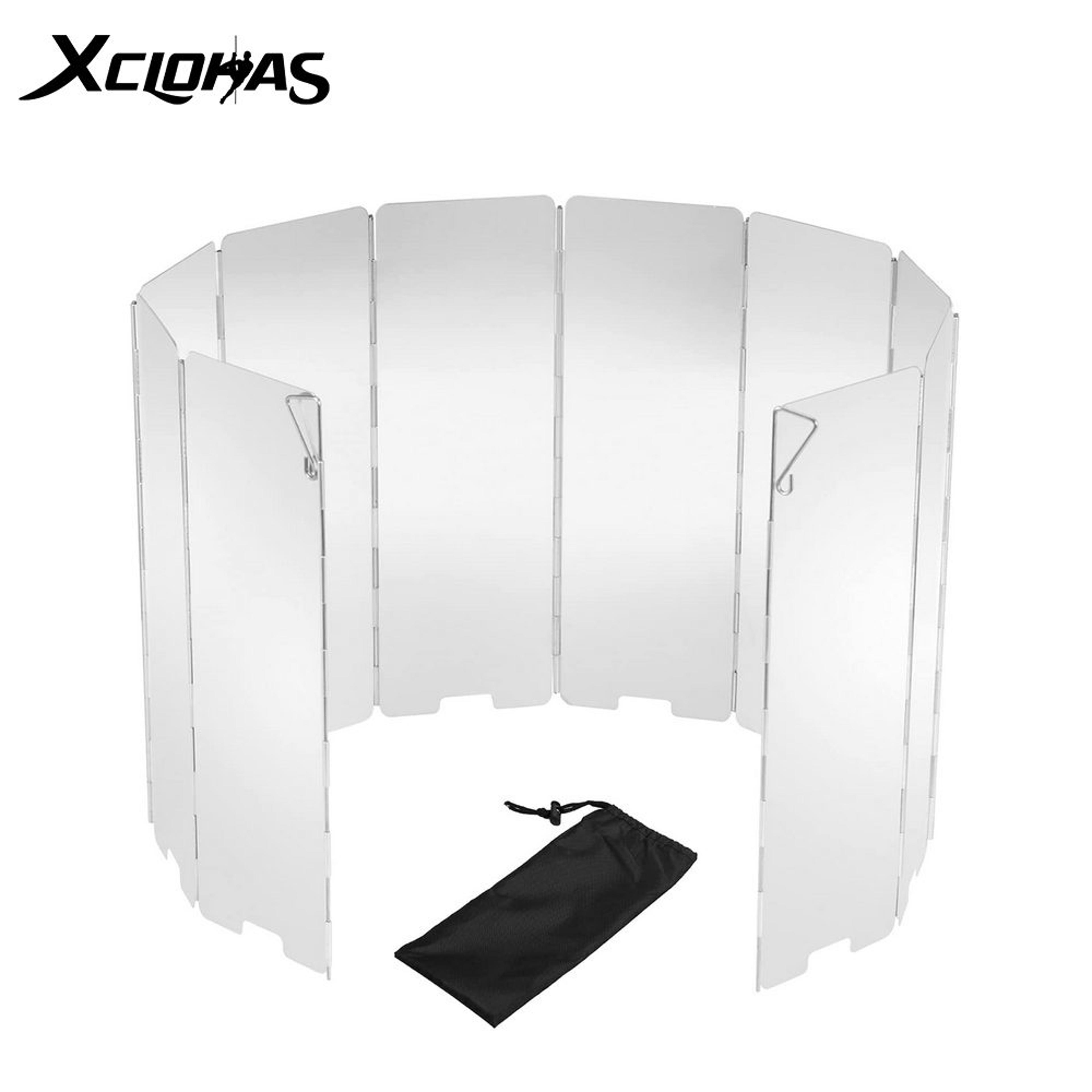 aluminum alloy gas stove wind shield portable outdoor cooking windproof screen for camping & picnic