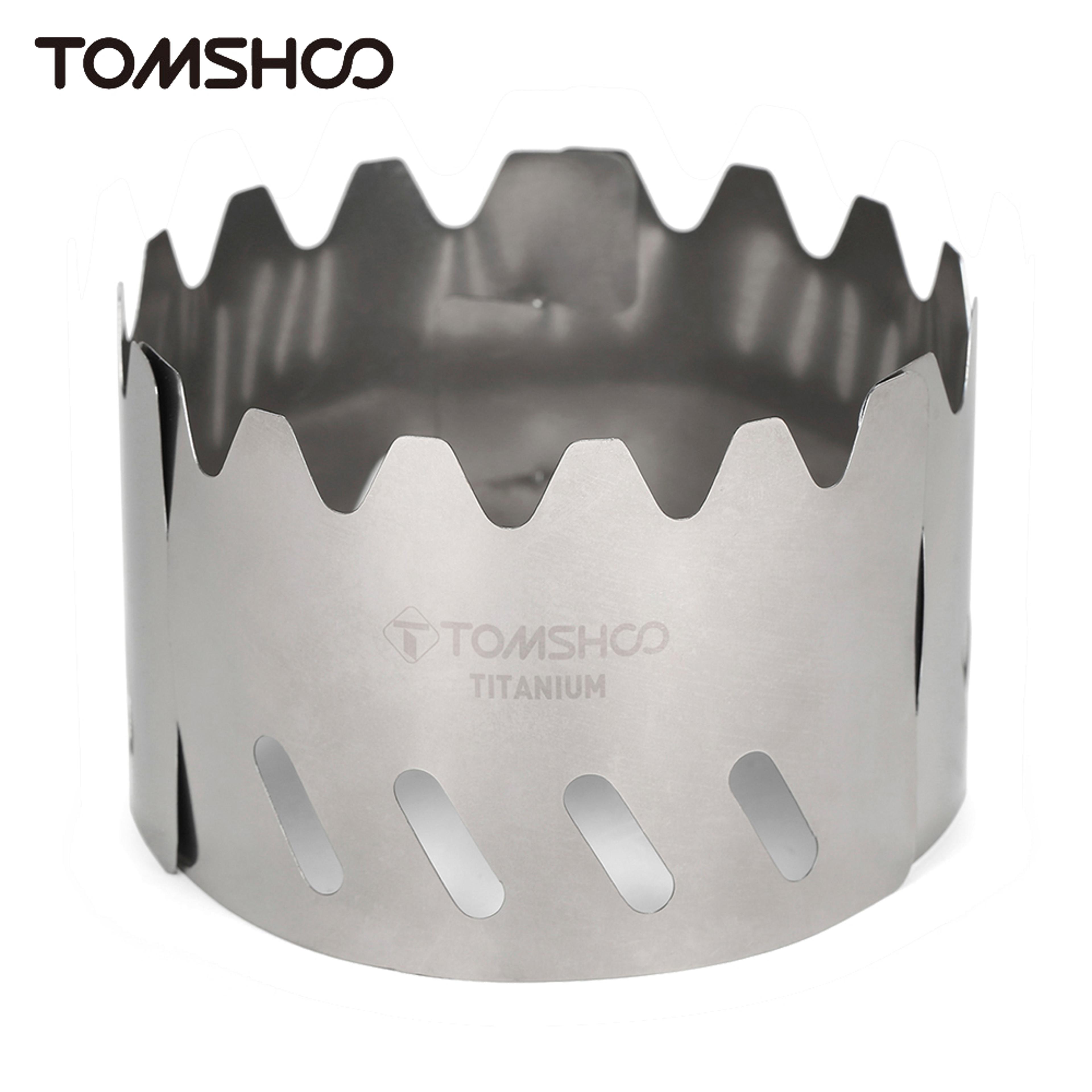 portable titanium windscreen for outdoor camping & hiking stoves