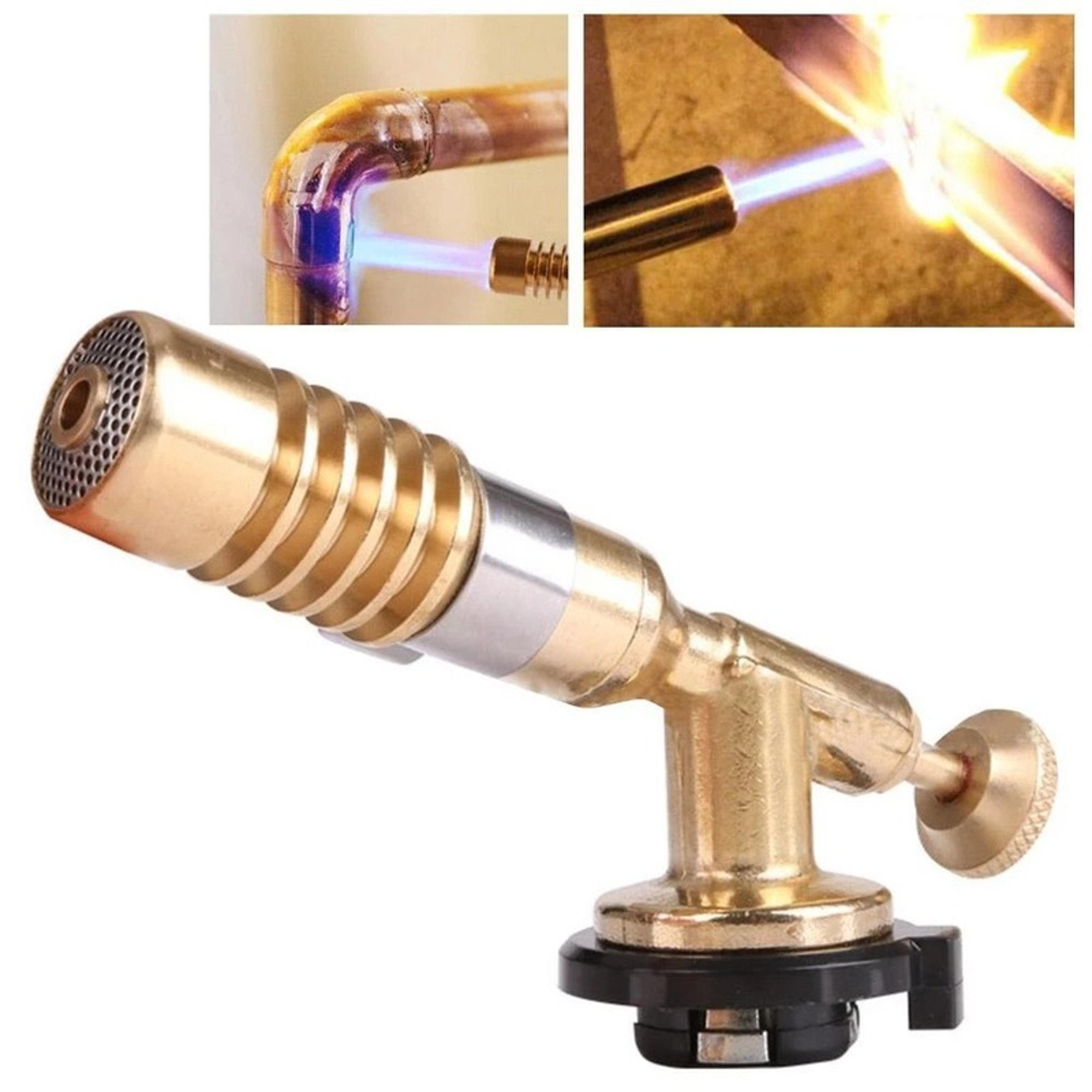 gas torch burner adjustable flame gun for cooking, soldering & outdoor use