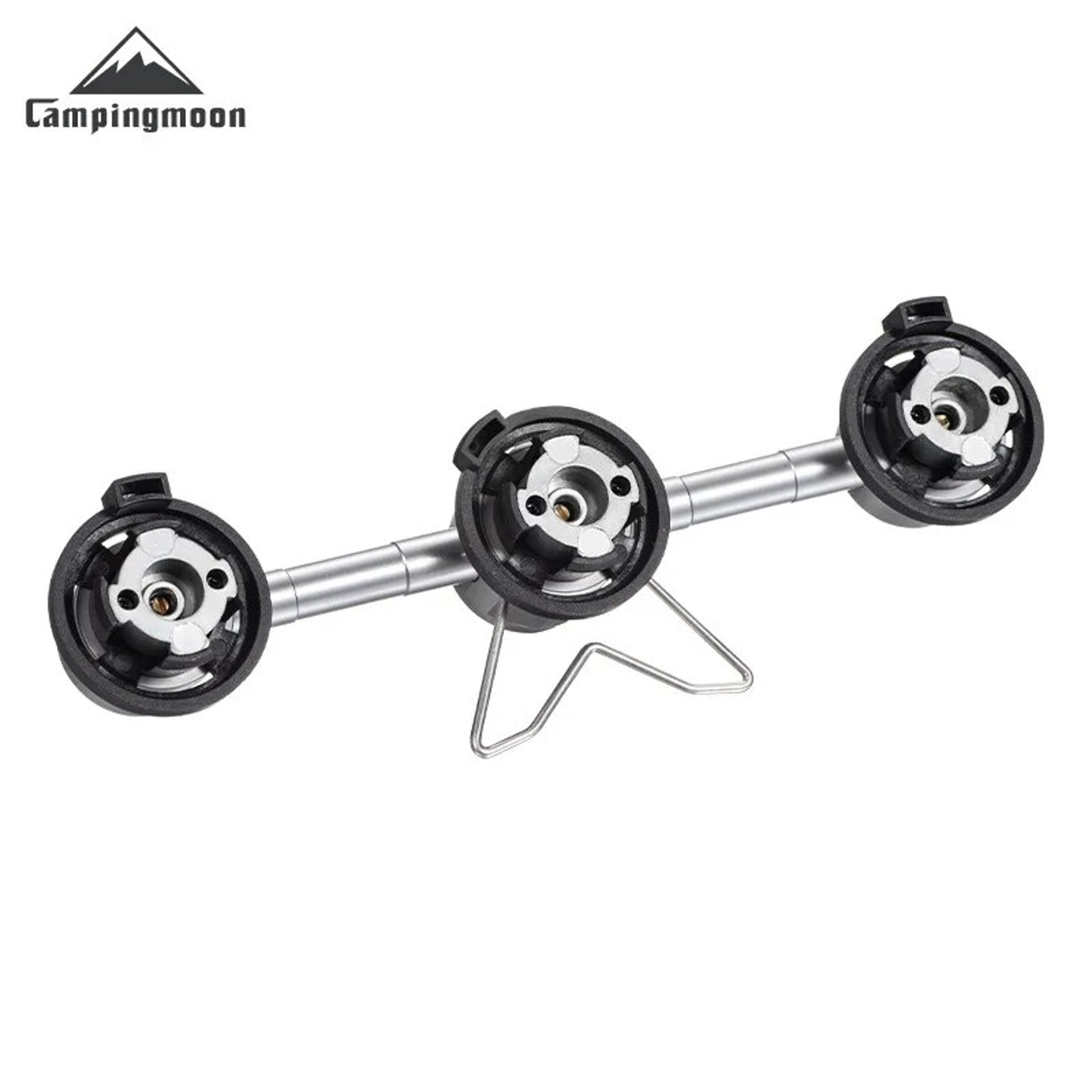 outdoor camping alloy three-to-one gas tank stove adapter triple gas tank adapter for multi-stove convenience