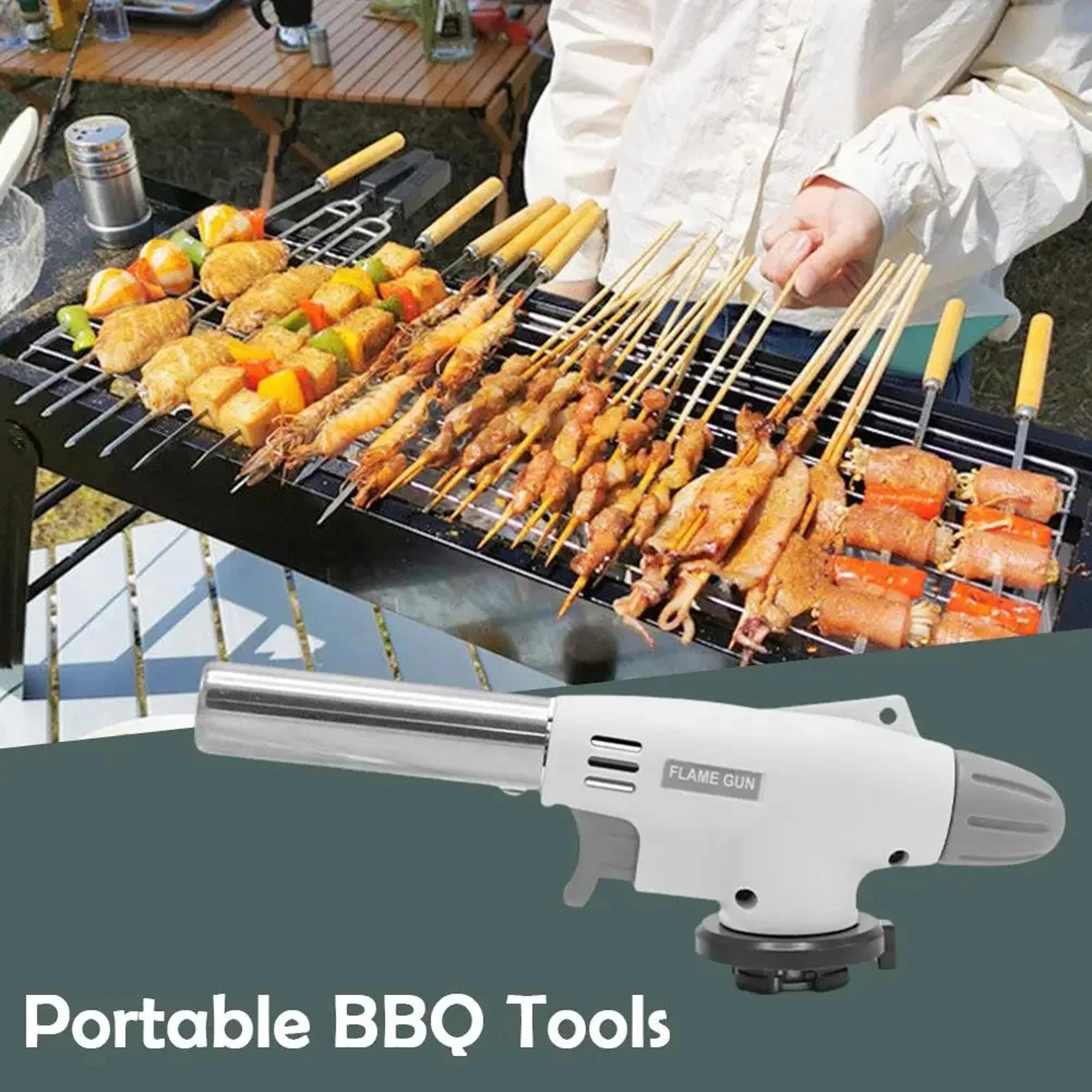 adjustable jet blow torch lighter for bbq & kitchen butane gas lighter with reversible flame