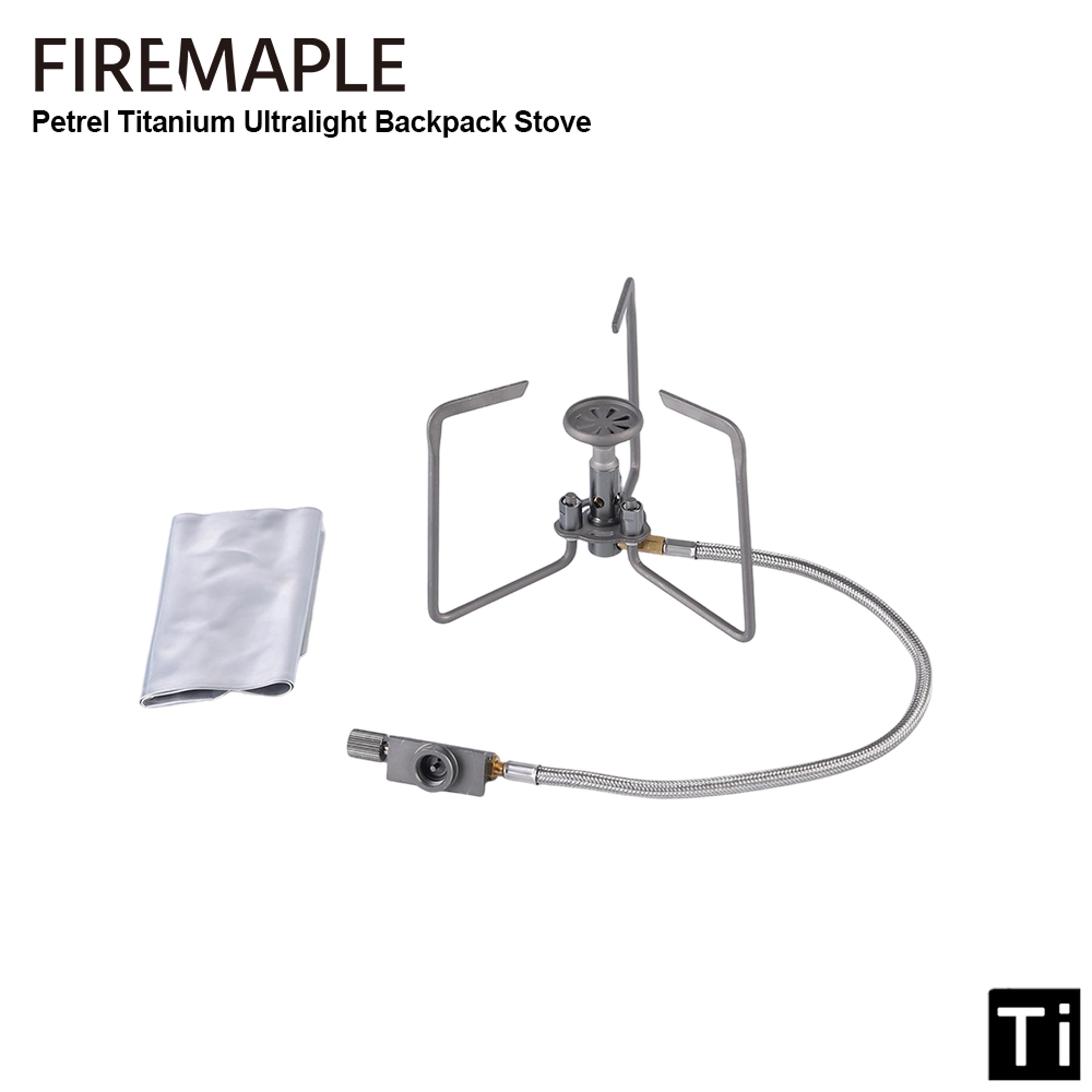 petrel ultralight titanium split stove portable camping burner with windscreen for outdoor hiking cooking