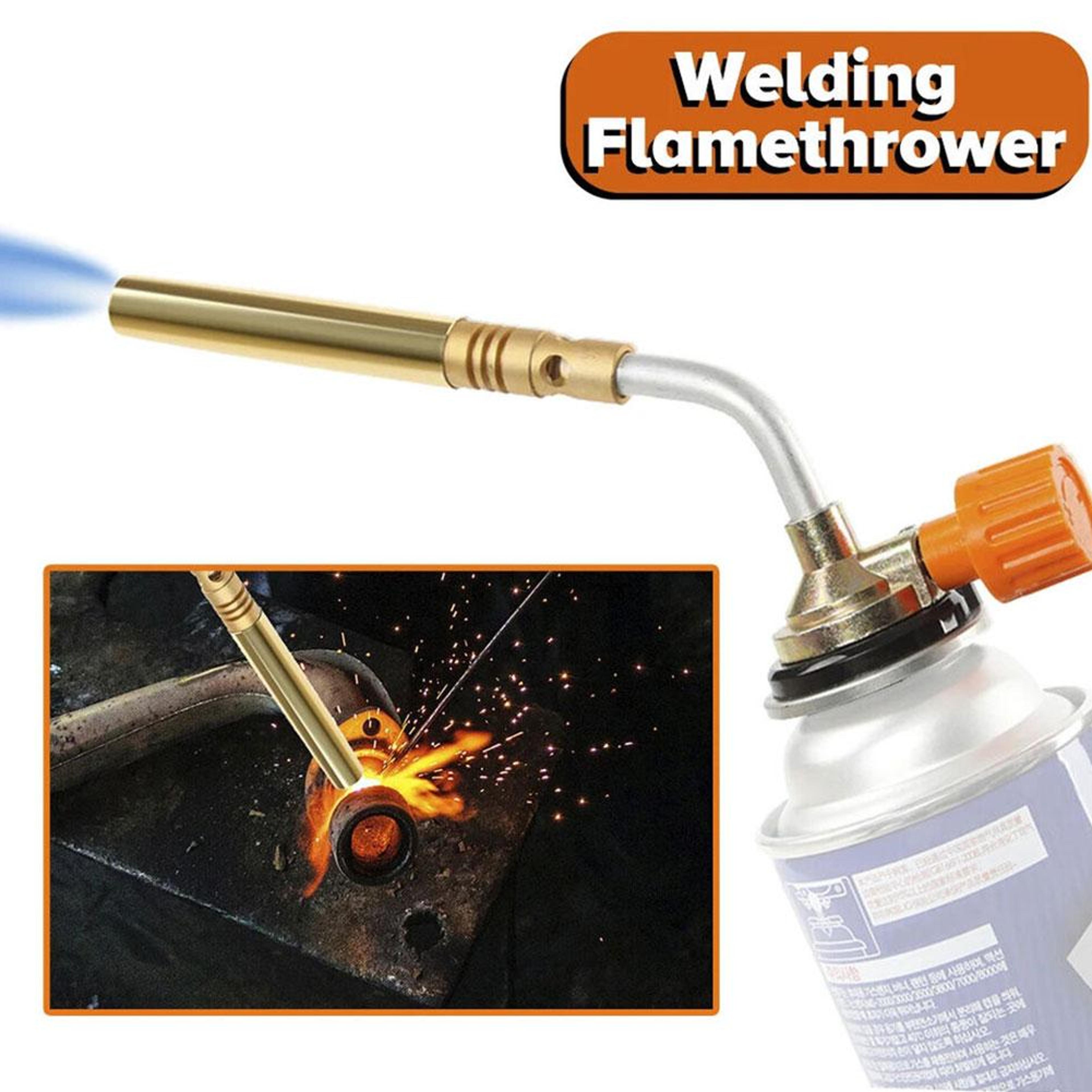 portable butane burner welding gas flame gun for outdoor bbq & camping soldering equipment