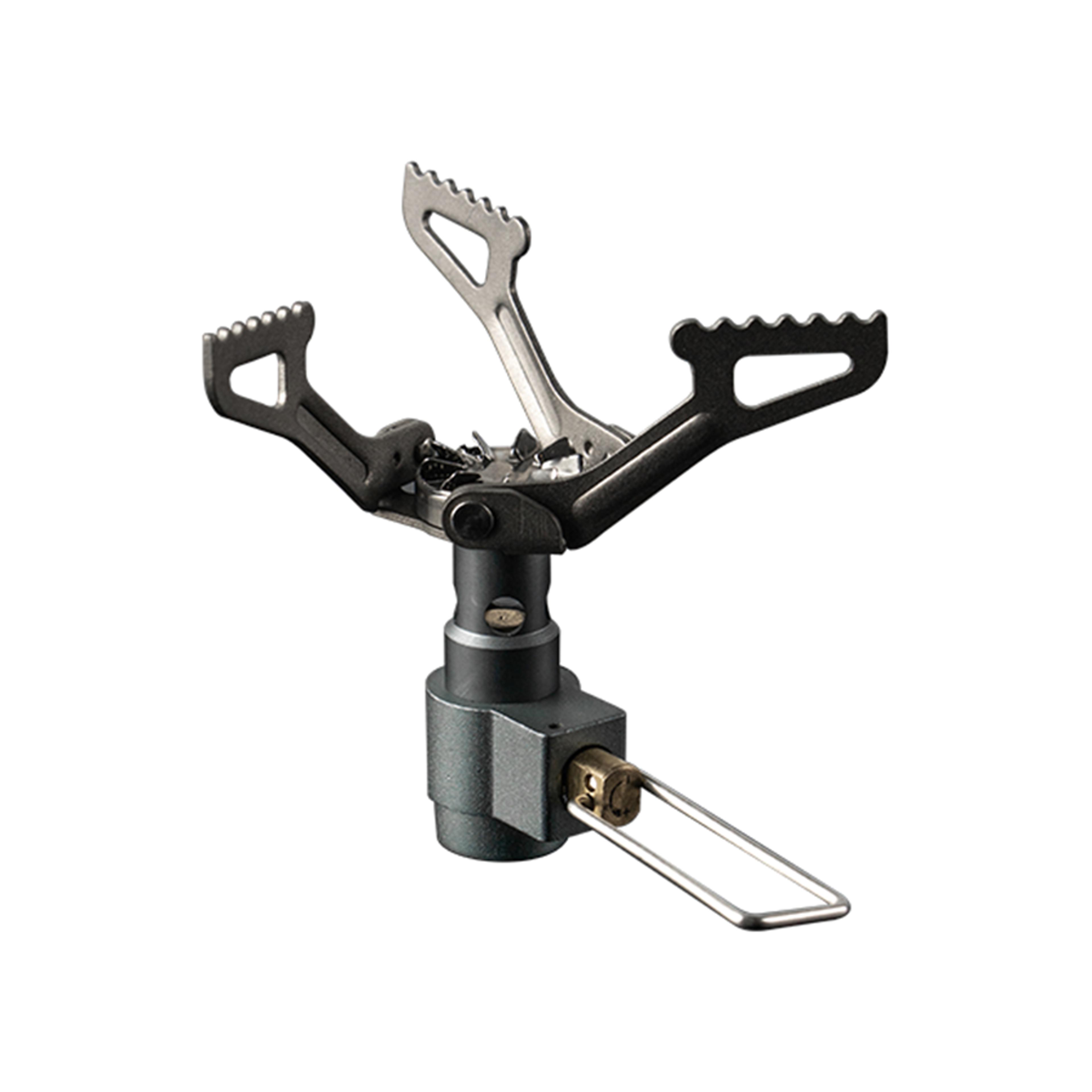 portable mini titanium camping stove compact gas burner for outdoor cooking, survival & picnic