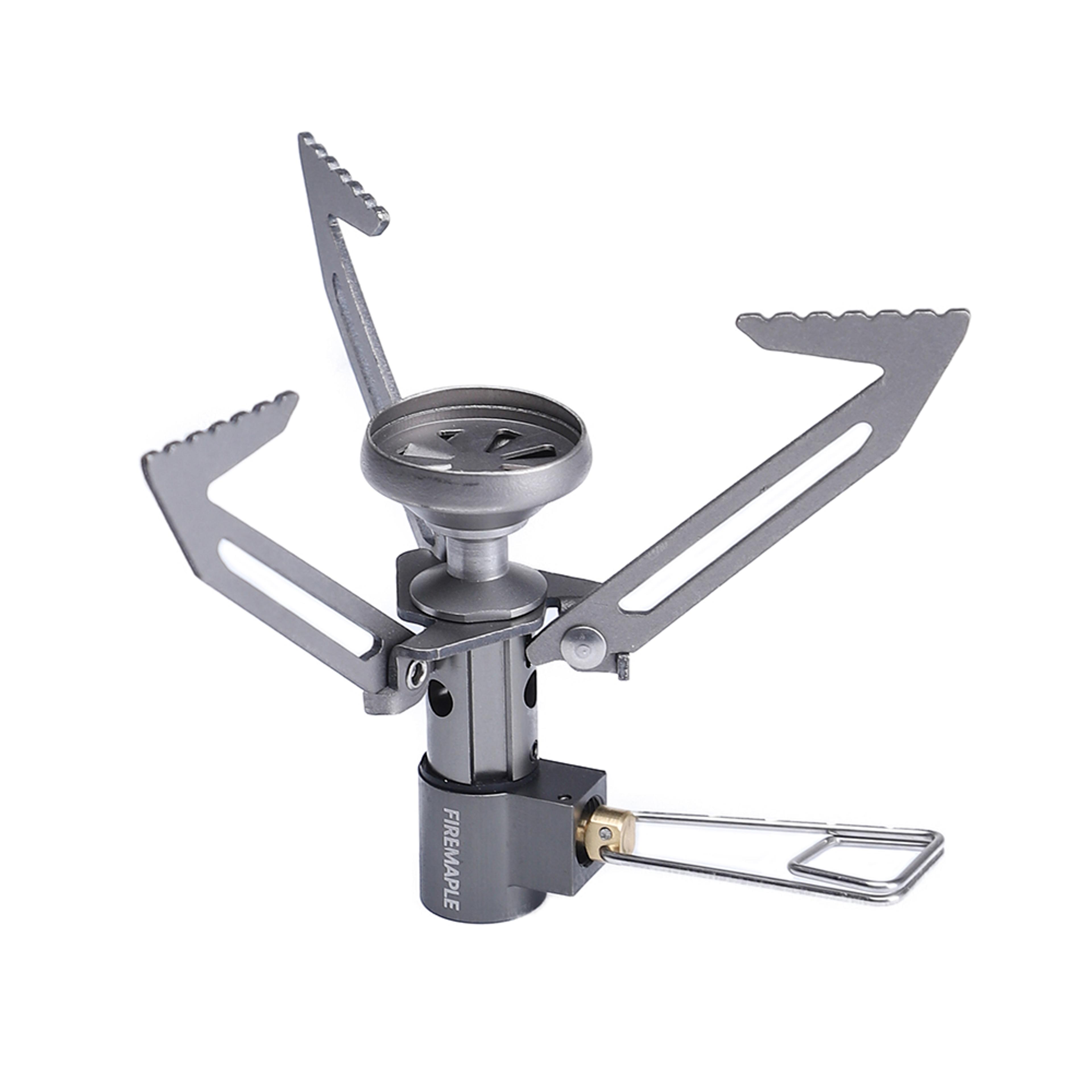 titanium ultralight camping gas stove compact burner for hiking & bikepacking