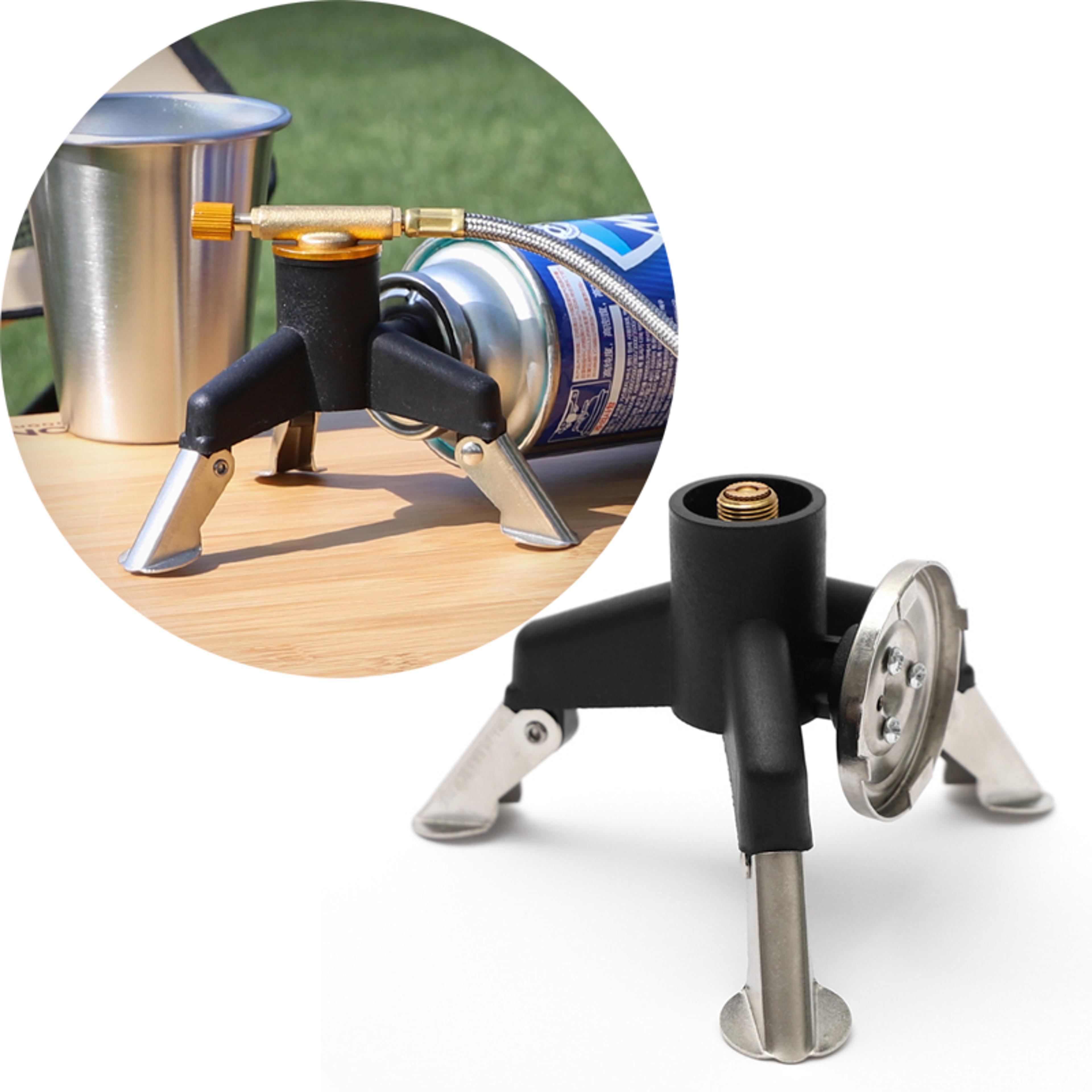 outdoor tripod gas stove adapter ultralight tank stand connector for camping & hiking