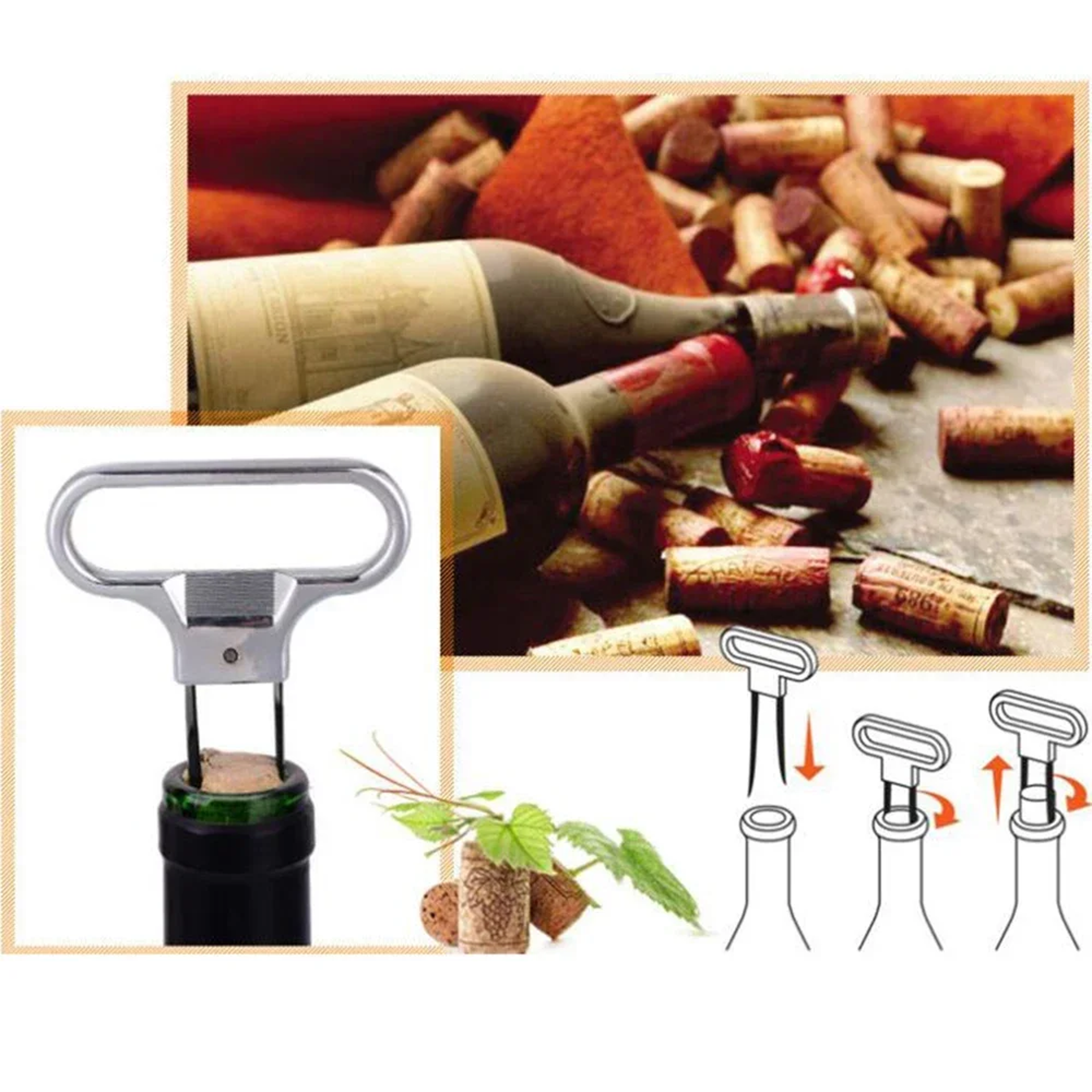 labor-saving bottle opener & foil knife tool for waiters and bartenders