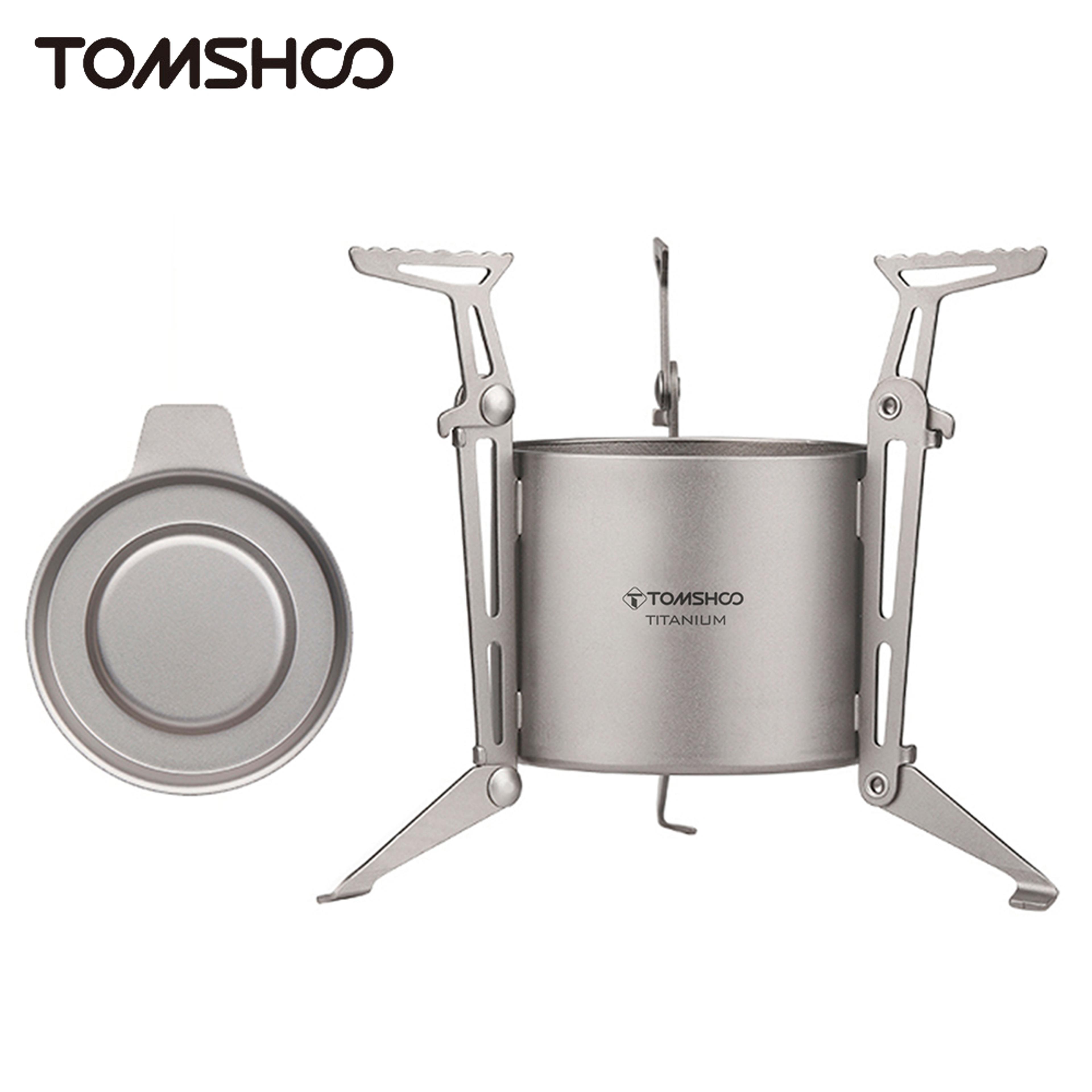 ultralight titanium alcohol stove with fire cover & foldable pot stand