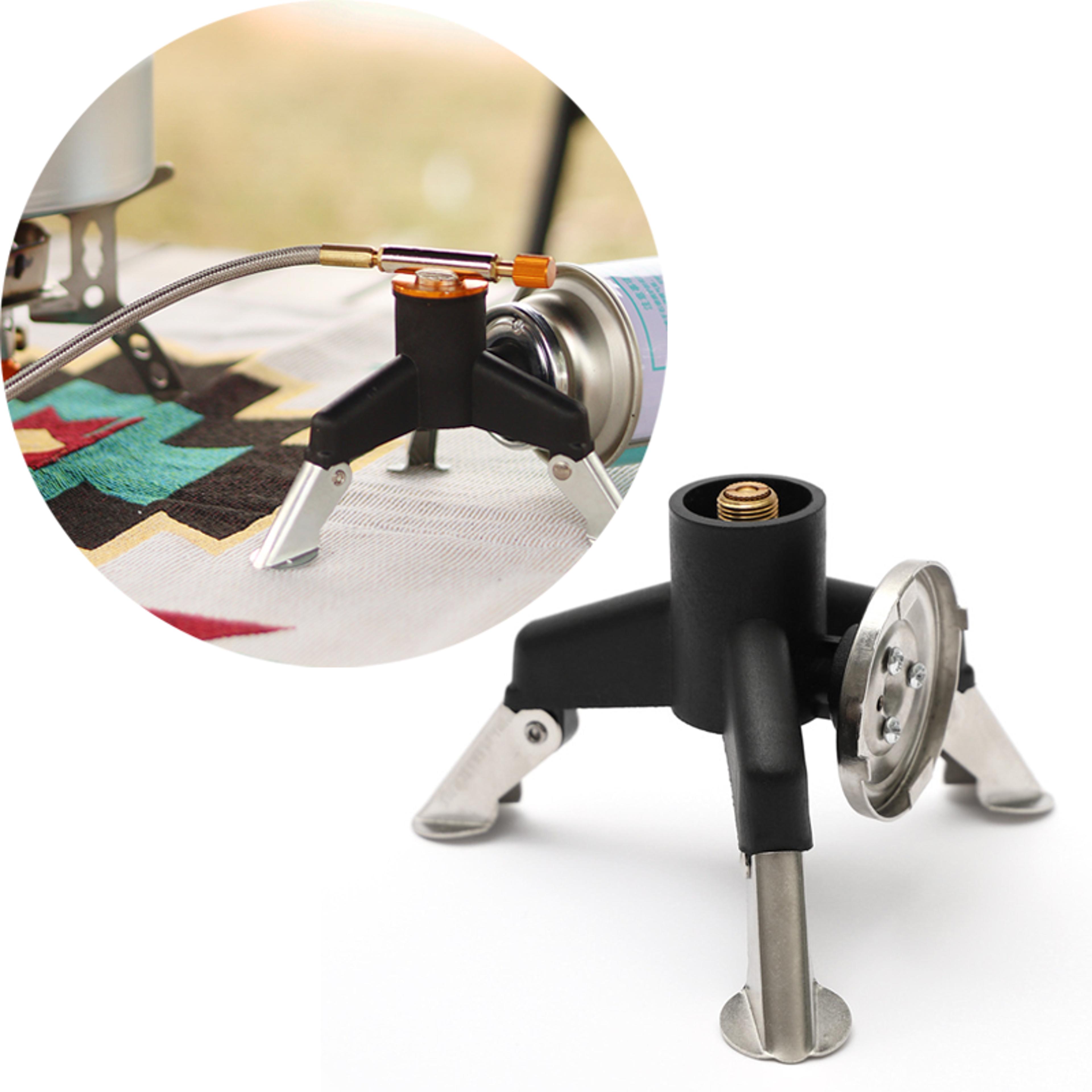portable tripod gas stove adapter for stable outdoor cooking and camping