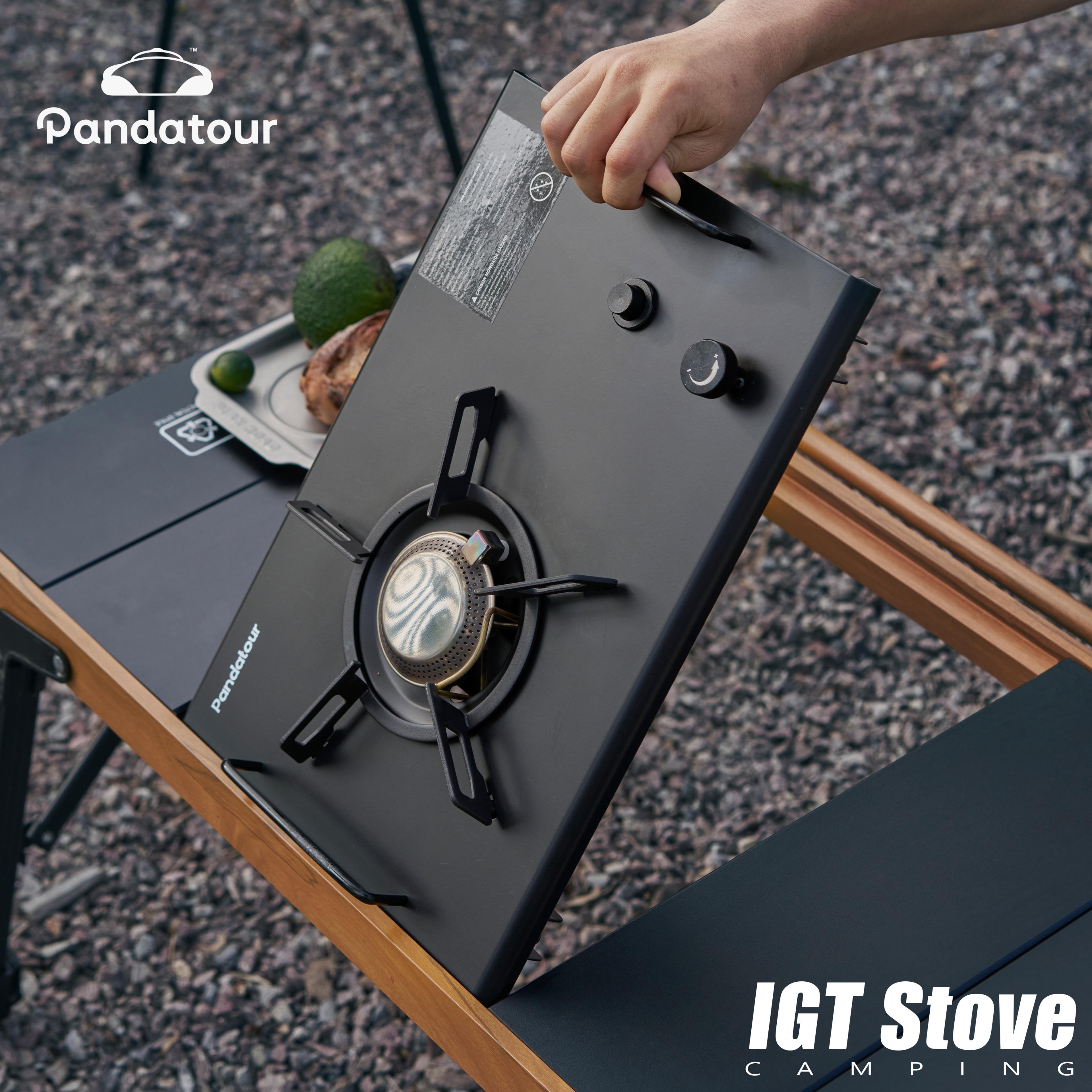 high-power folding outdoor camping stove with one-touch ignition