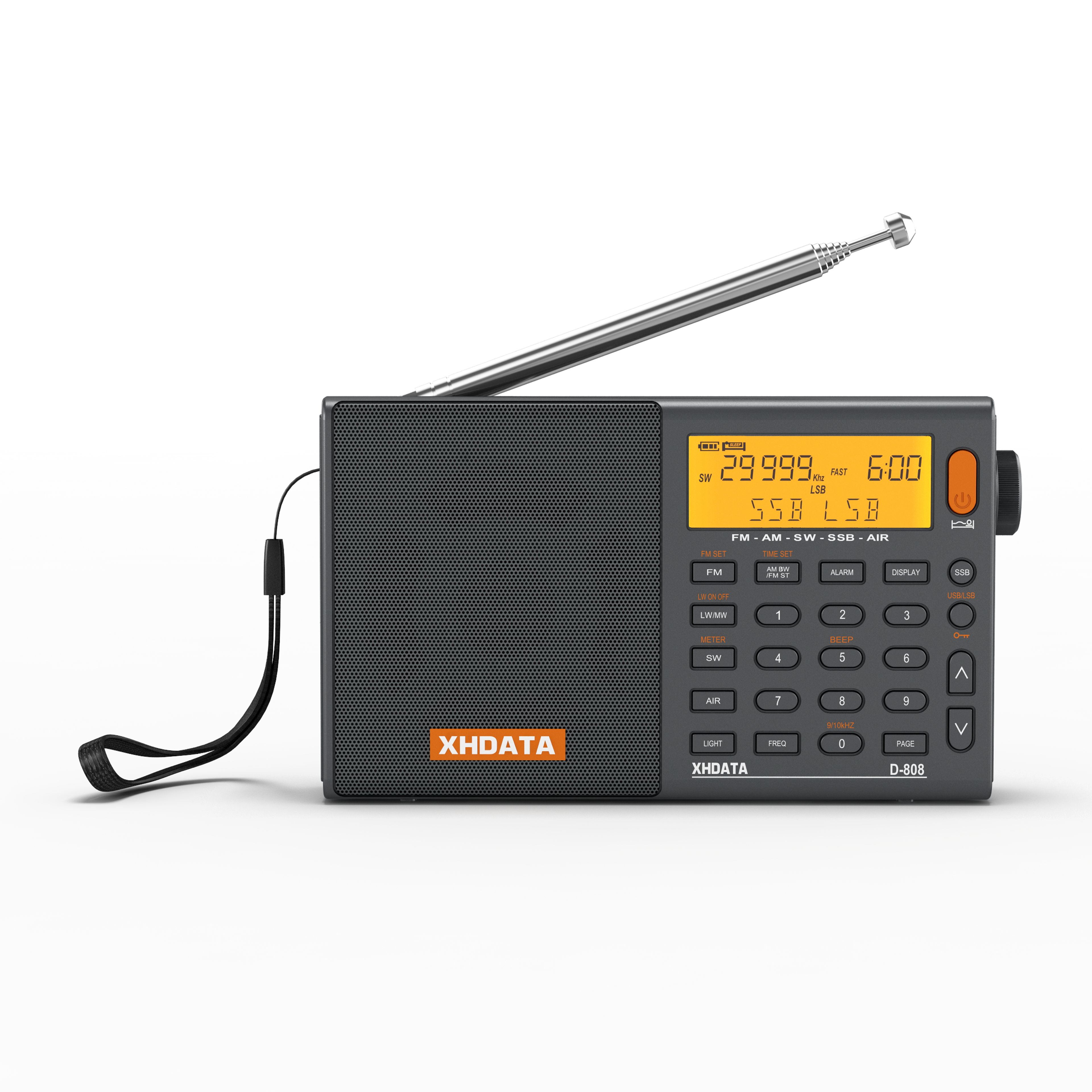 portable shortwave radio with ssb airband and full band rechargeable stereo receiver