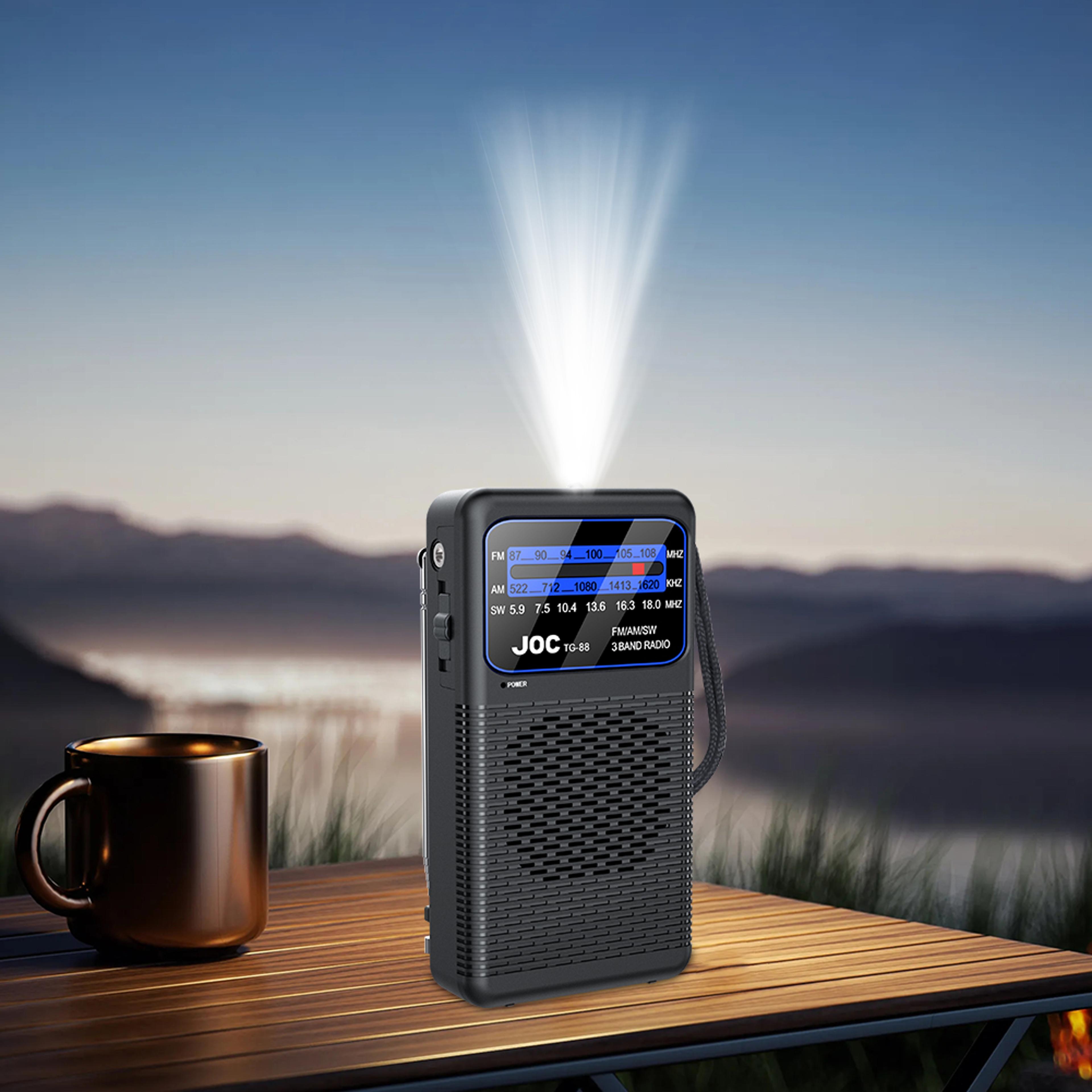 portable emergency radio fm am sw battery operated pocket transistor for outdoor & seniors