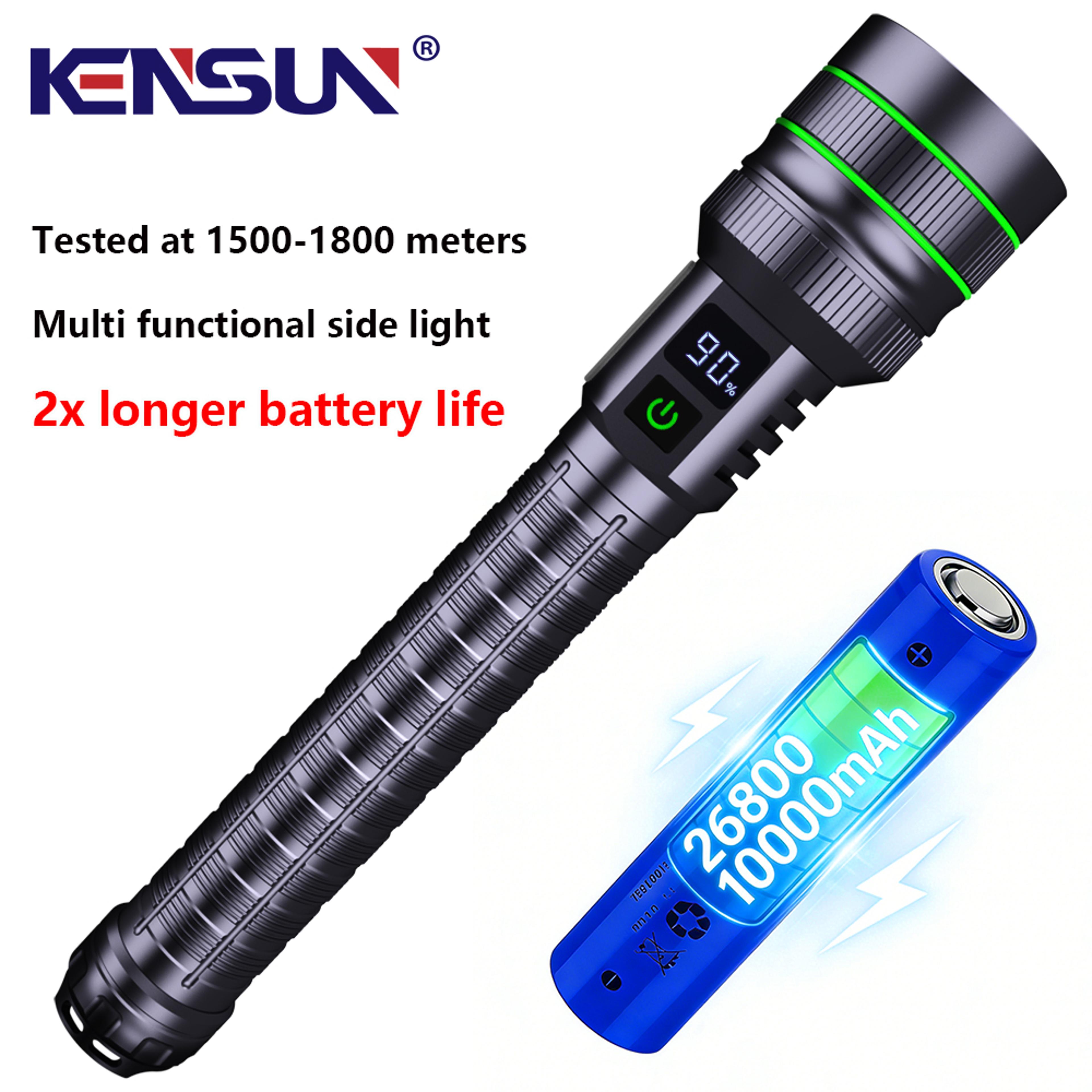 ultra bright led tactical flashlight usb rechargeable long-range lantern