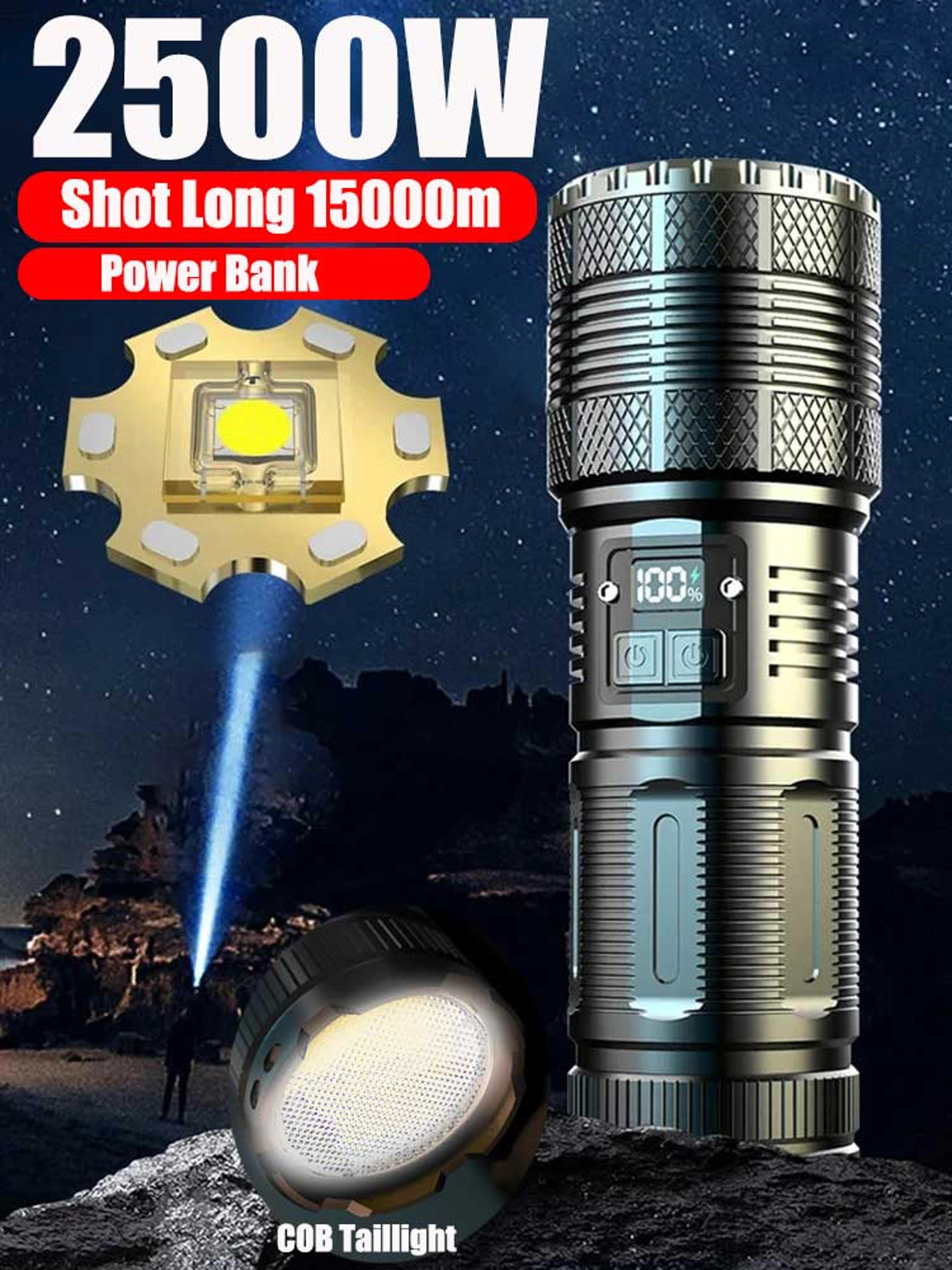 ultra bright led tactical flashlight long range spotlight