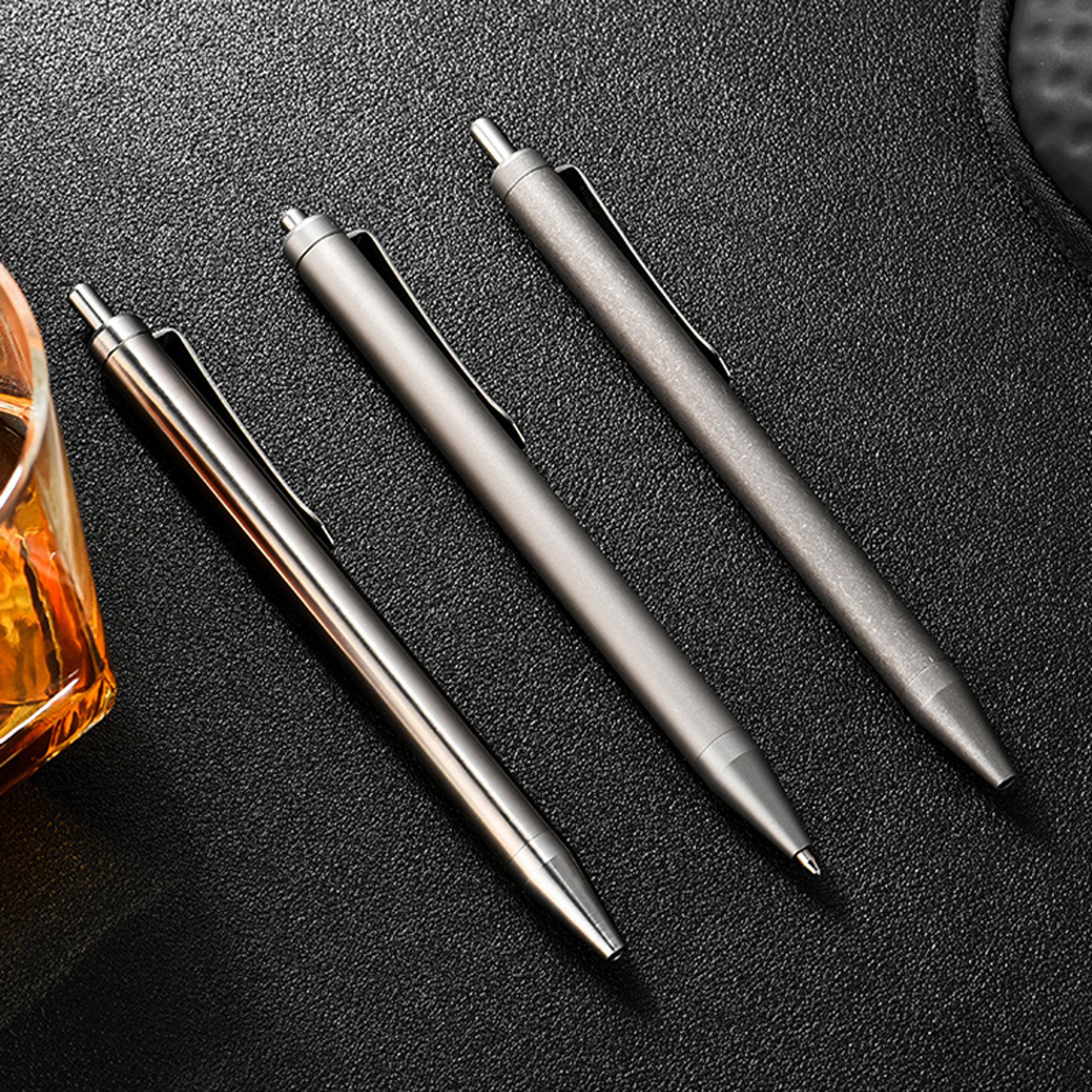 premium titanium tactical pen refillable everyday carry pen & edc tactical tool