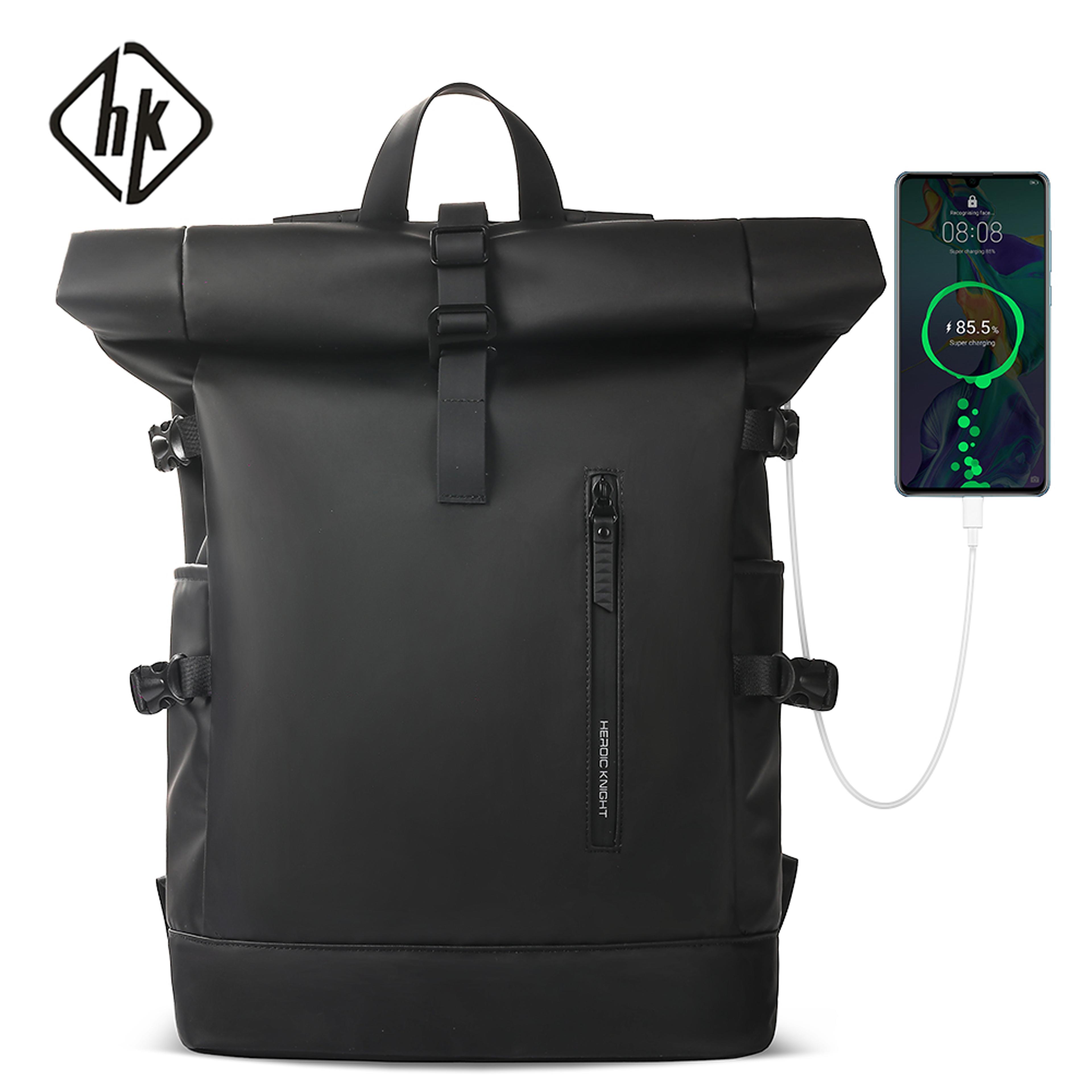 expandable travel backpack waterproof large capacity laptop backpack with usb charging port