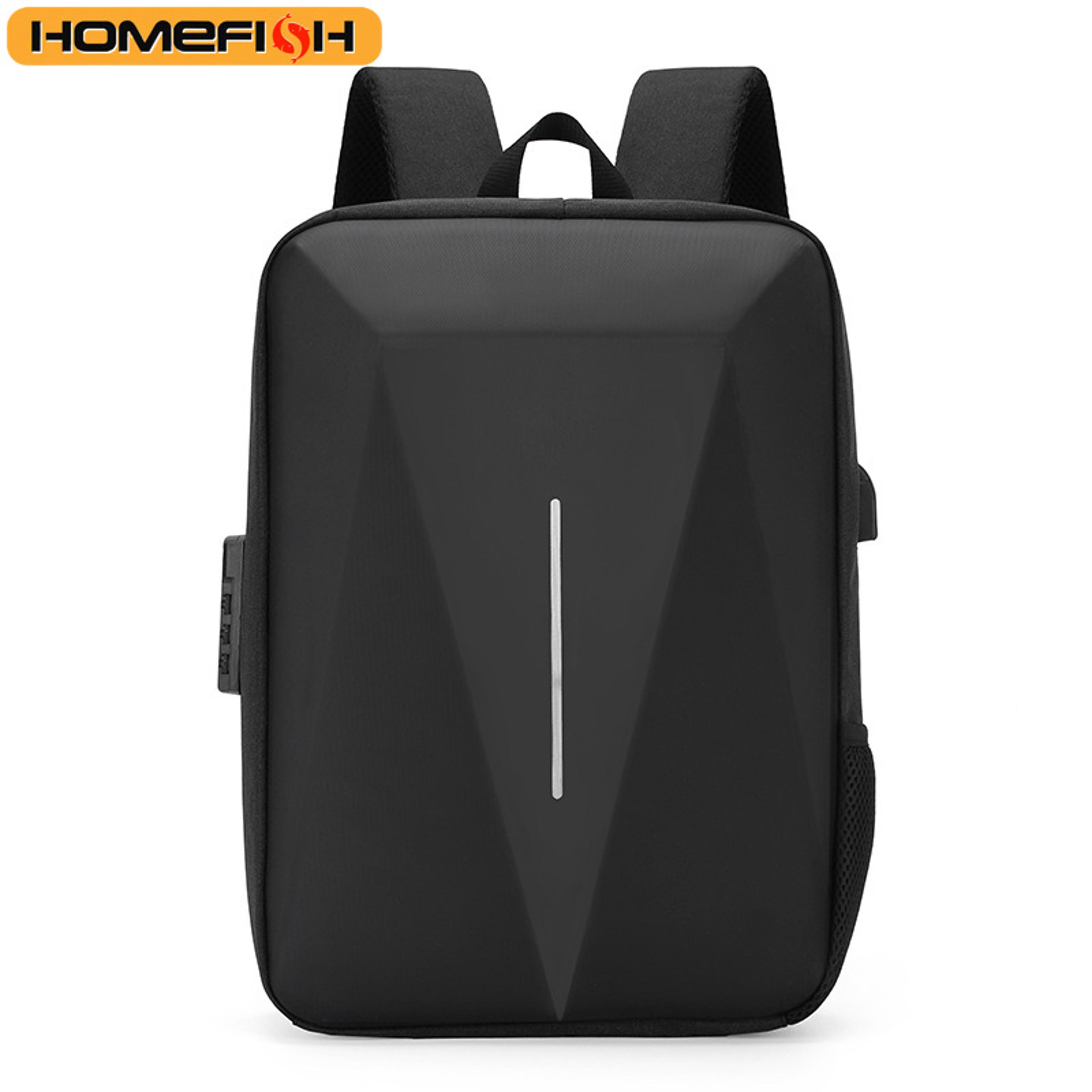 anti theft hard shell laptop backpack with usb charging travel business bag