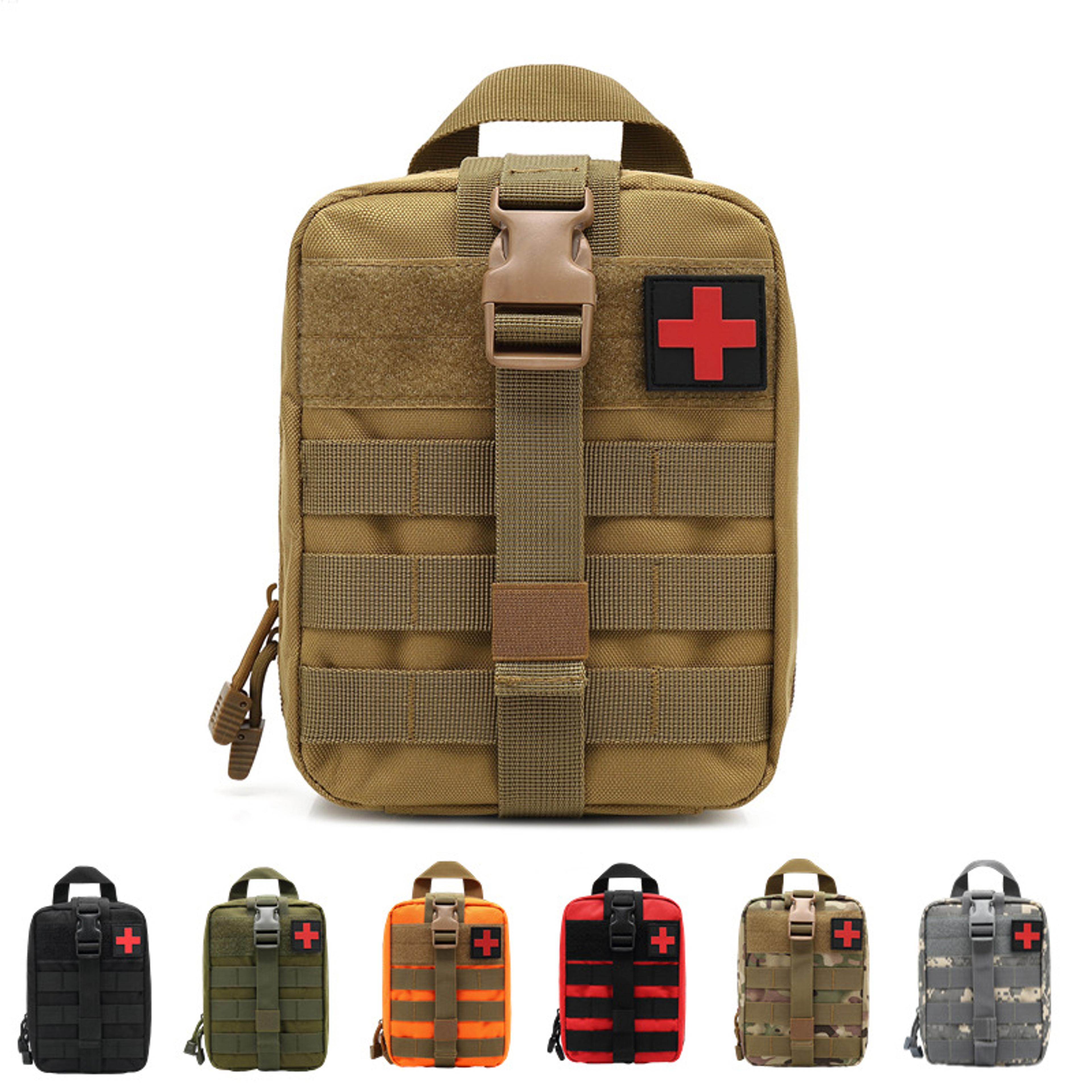 tactical edc pouch waist pack with first aid kit for camping hiking survival gear