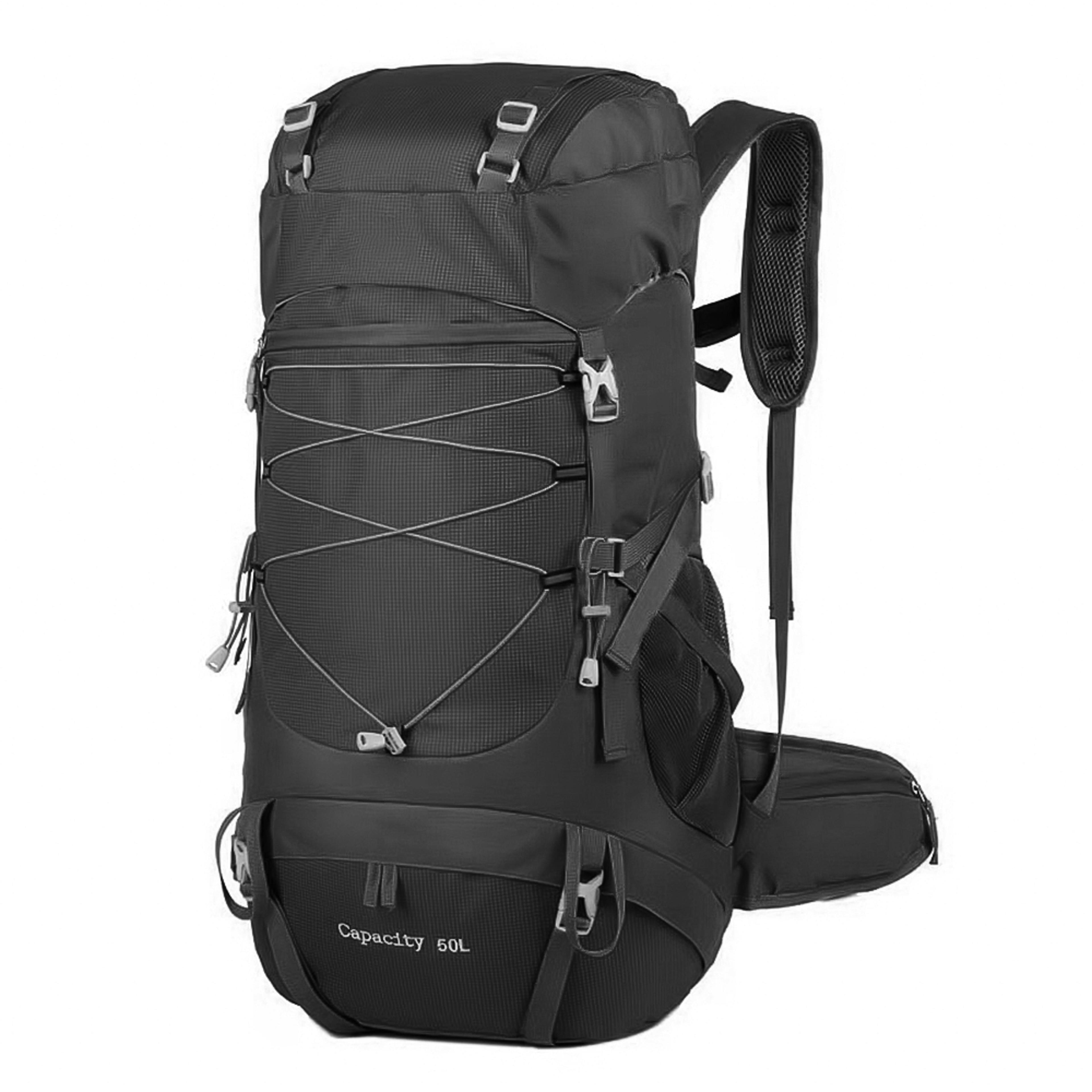 waterproof hiking backpack with rain cover durable travel trekking camping rucksack