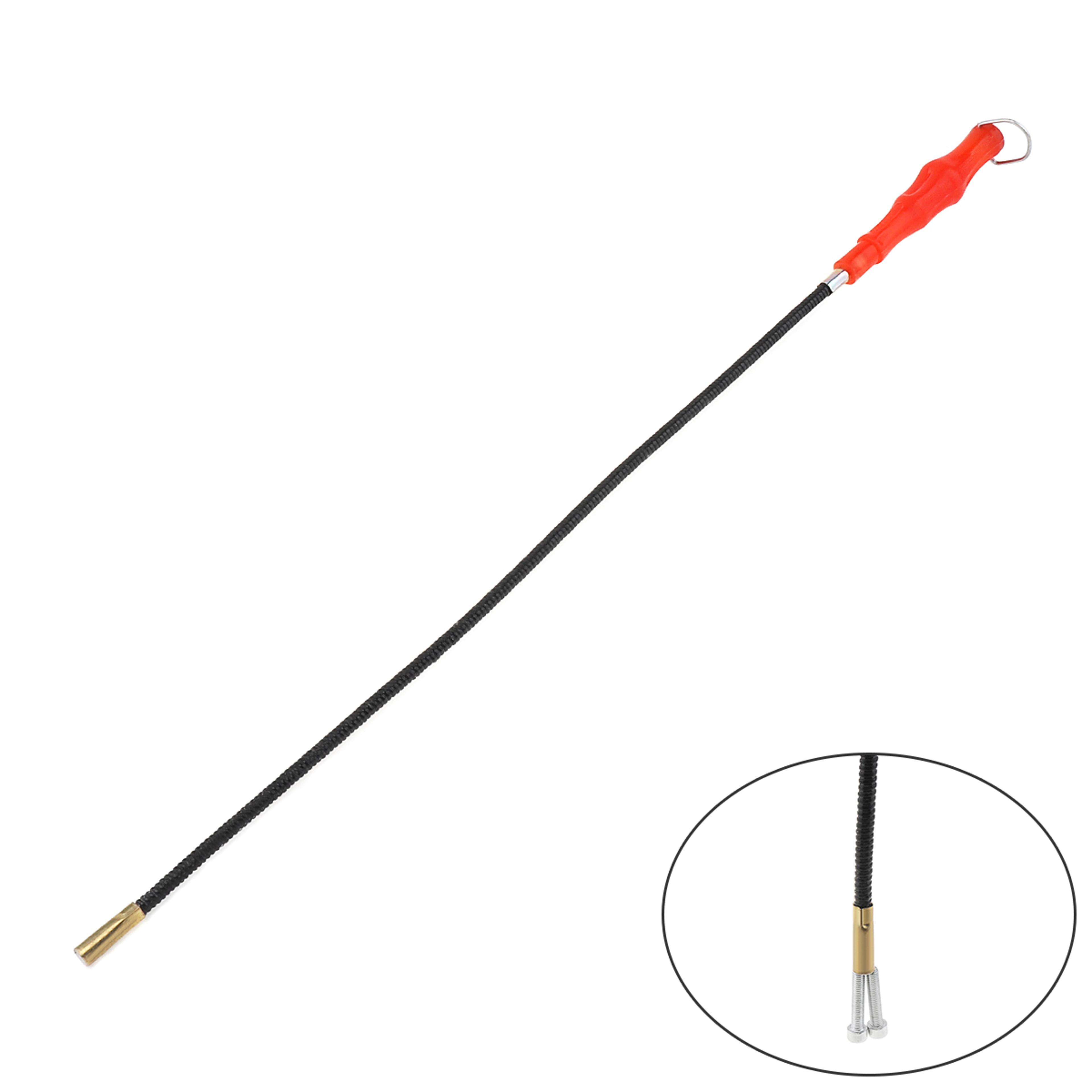 flexible magnetic pickup tool with spring grabber for nuts bolts and tight spaces