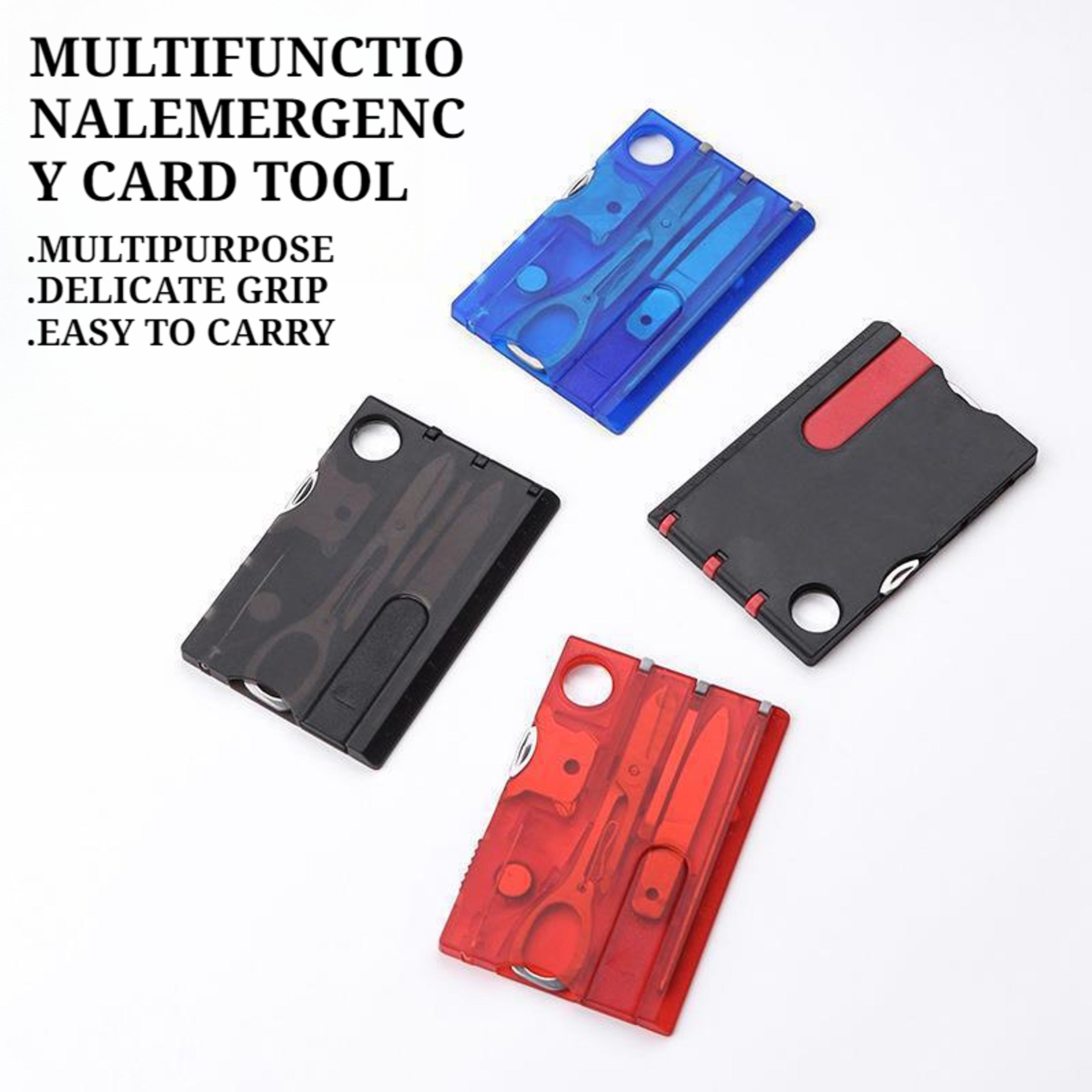 all in one survival tool card multi function camping gear
