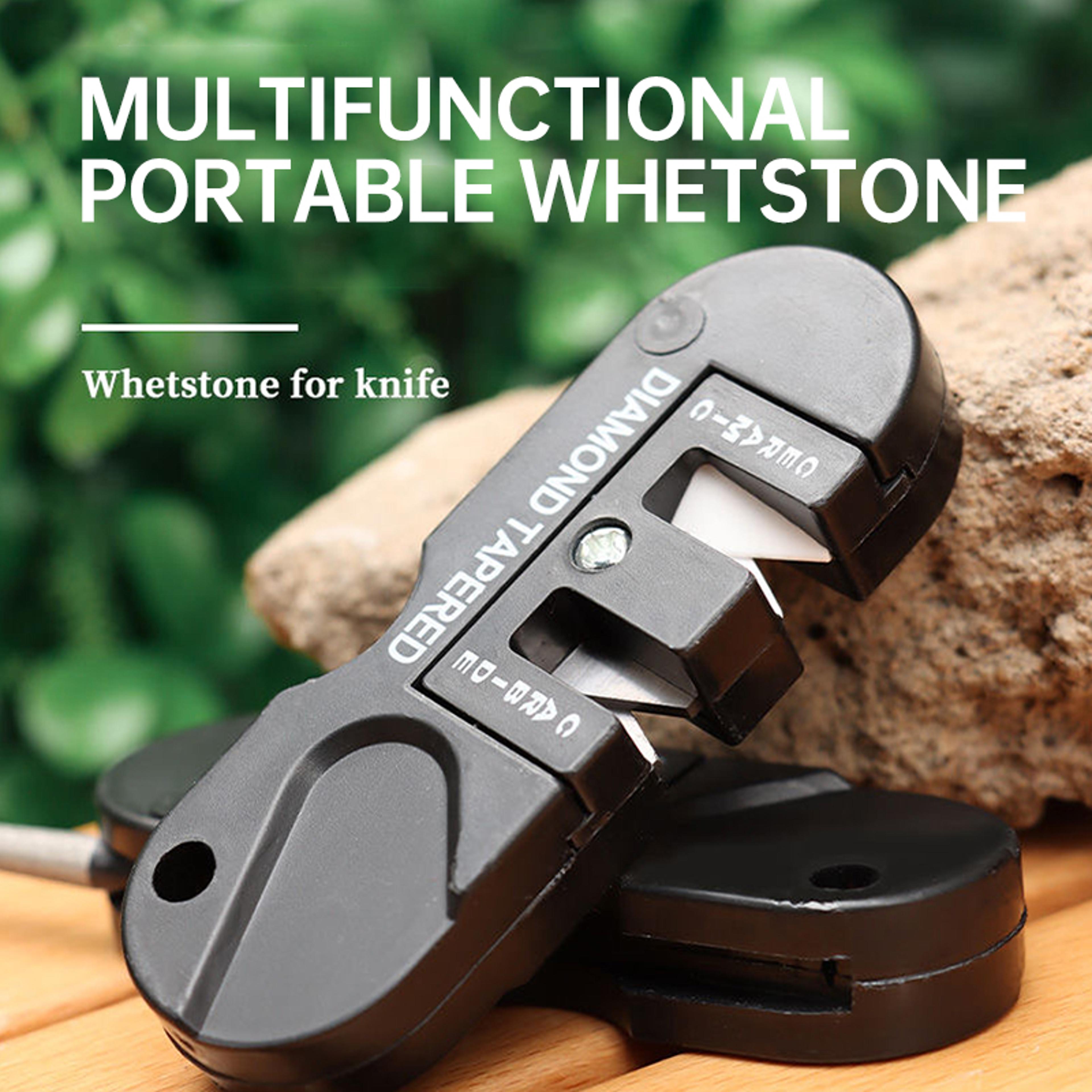 portable multi function knife sharpener & whetstone tool for outdoor & kitchen