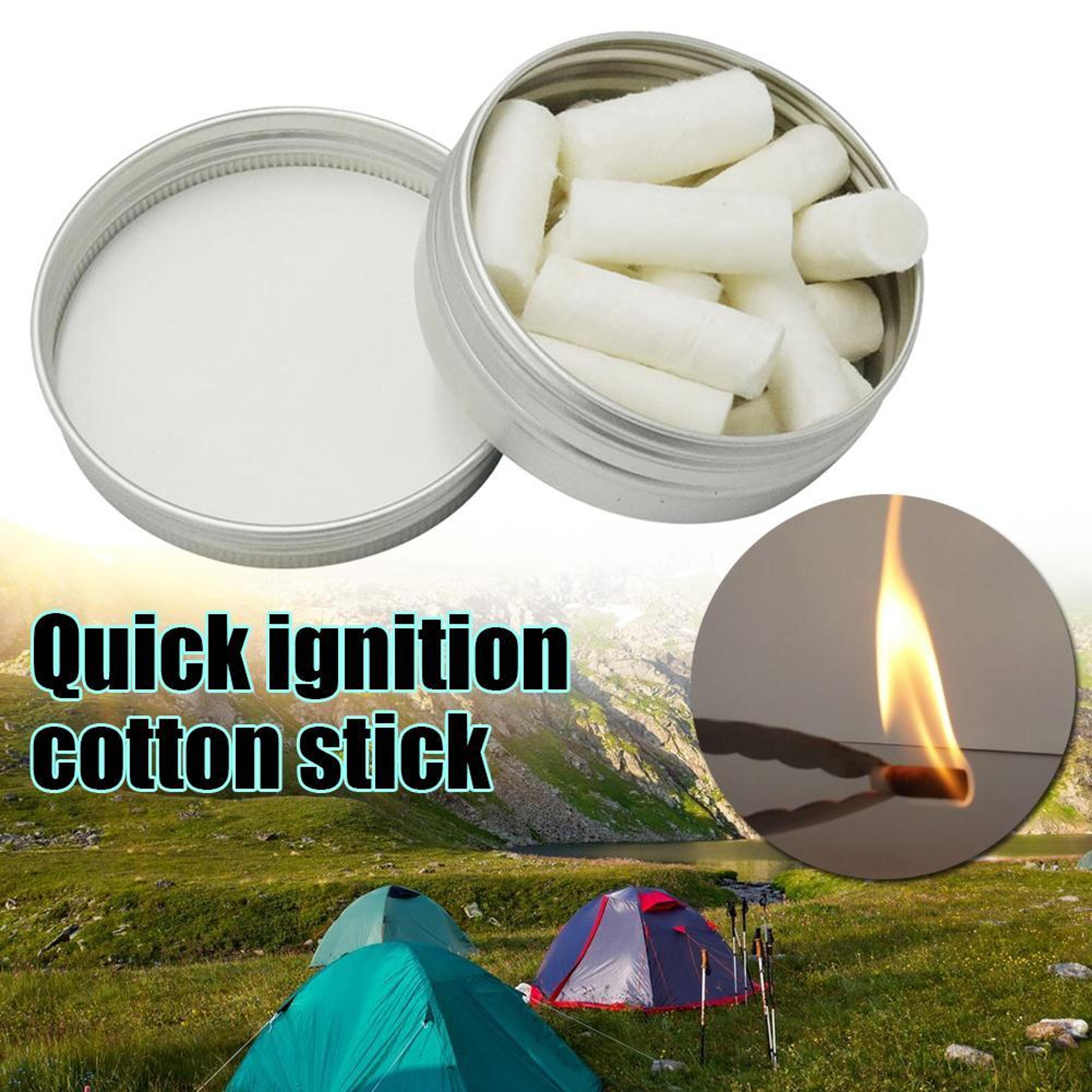outdoor camping fire starter rope kit survival paraffin wax tool
