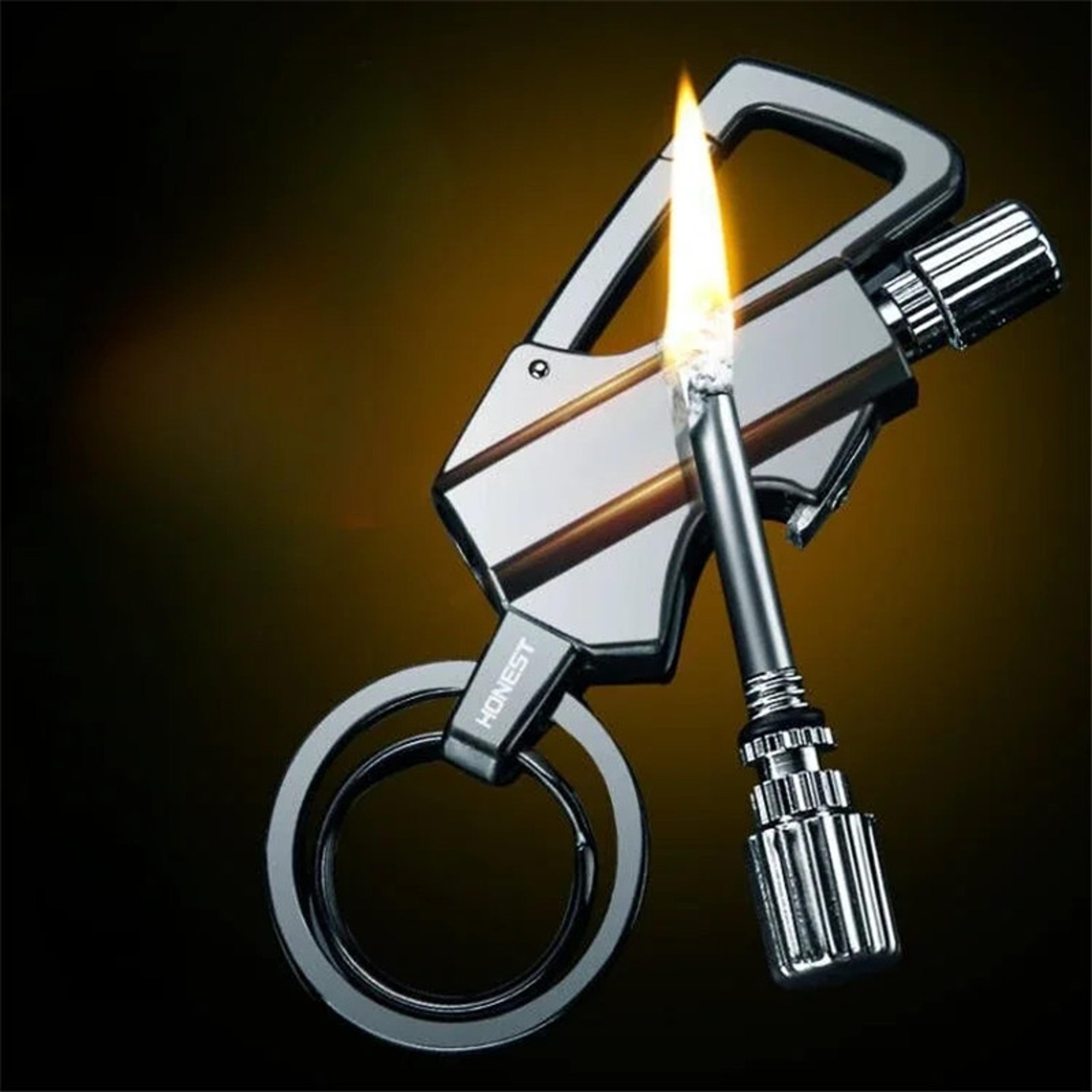 all weather portable waterproof survival keychain lighter compact outdoor fire starter tool
