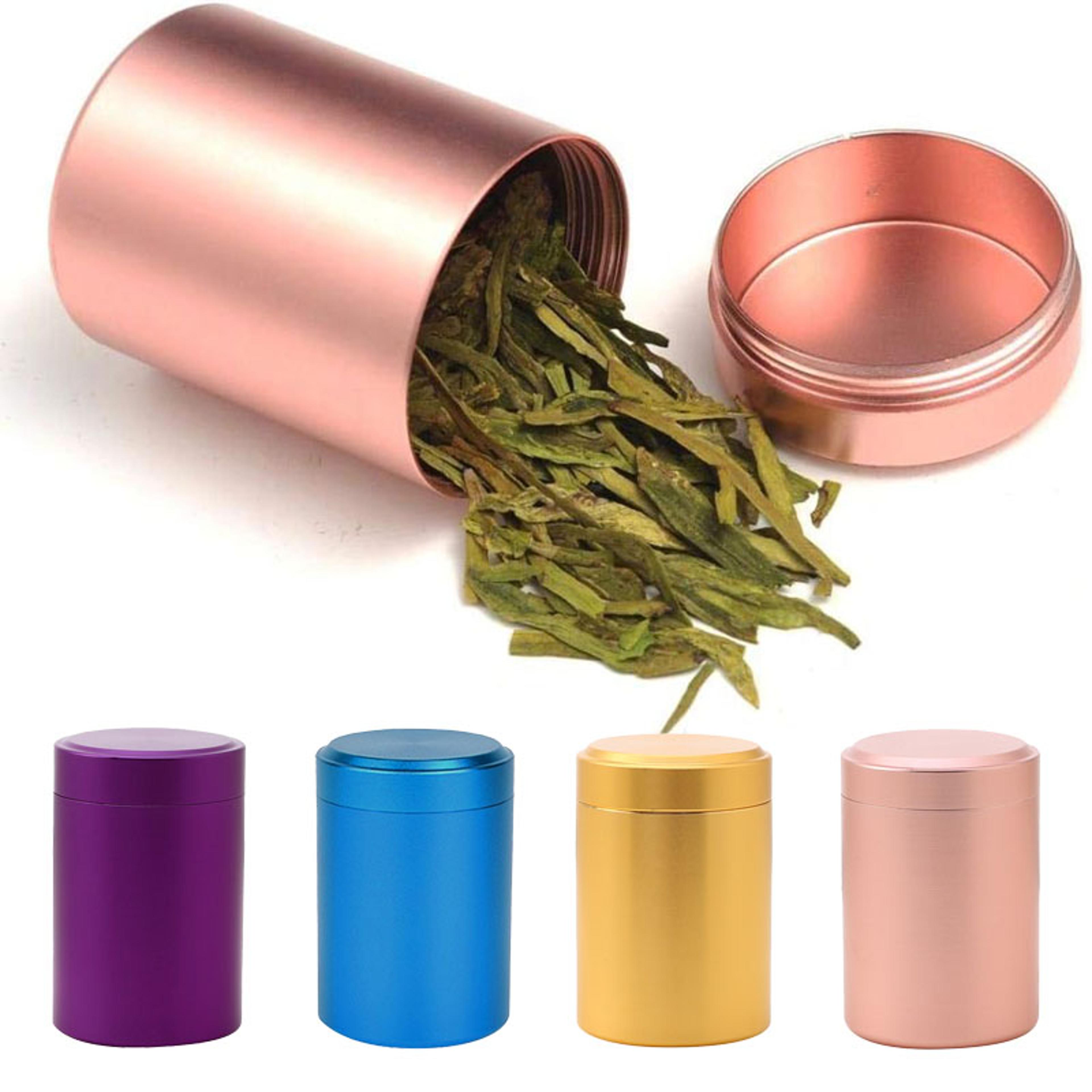 portable airtight metal stash jar smell proof herb & tobacco storage
