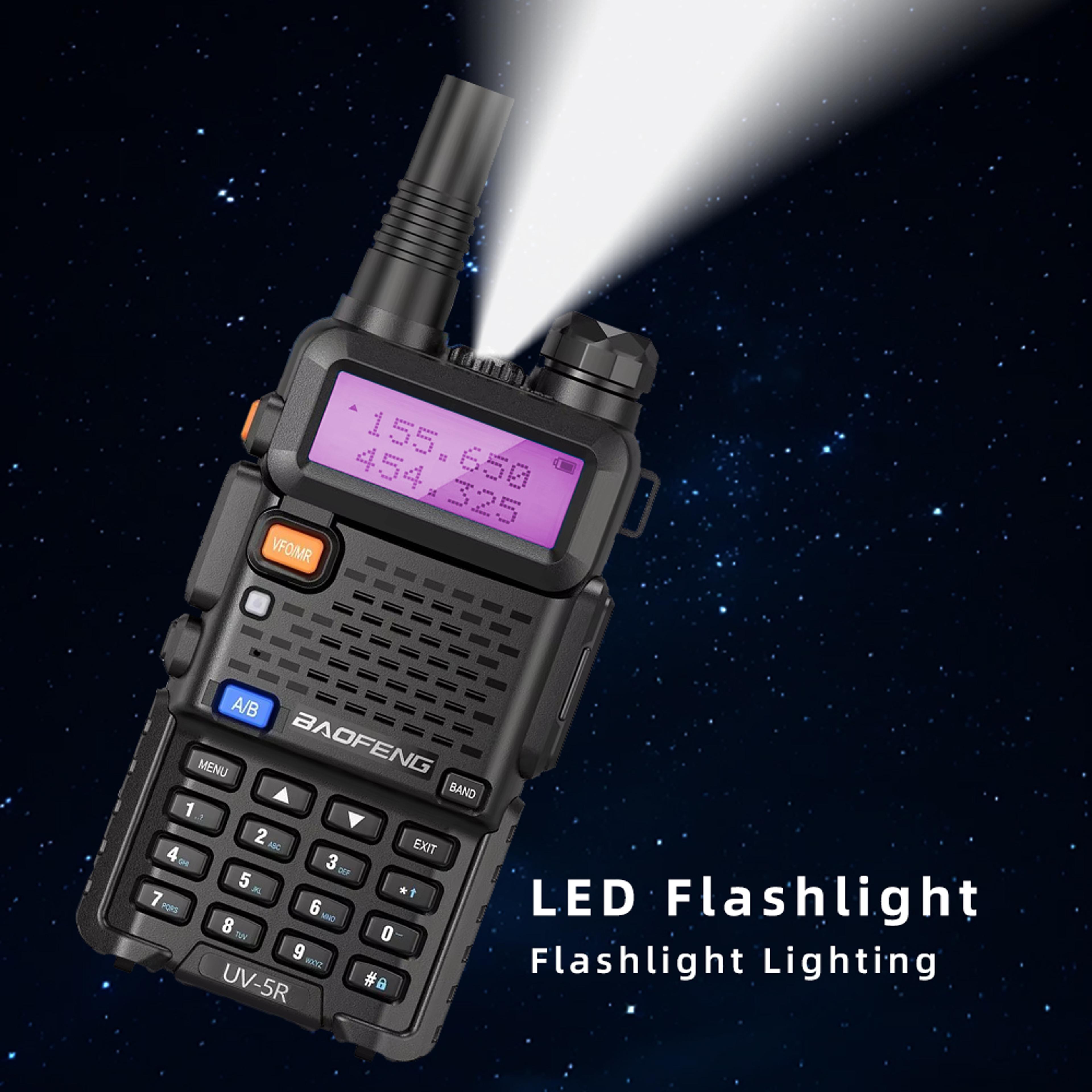 uv dual band walkie talkie long range portable ham radio