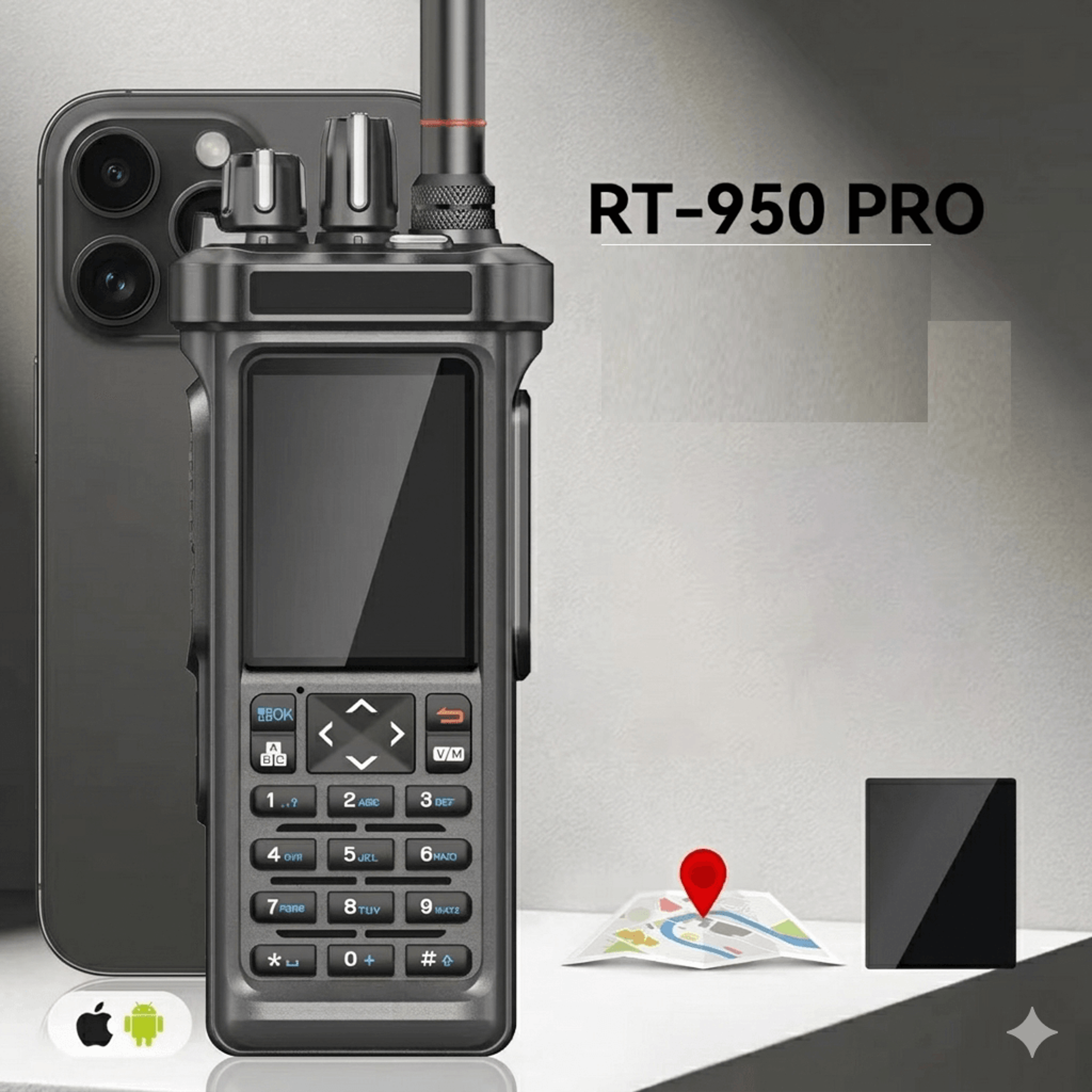pro ham radio with gps, bluetooth & multi-band receiver