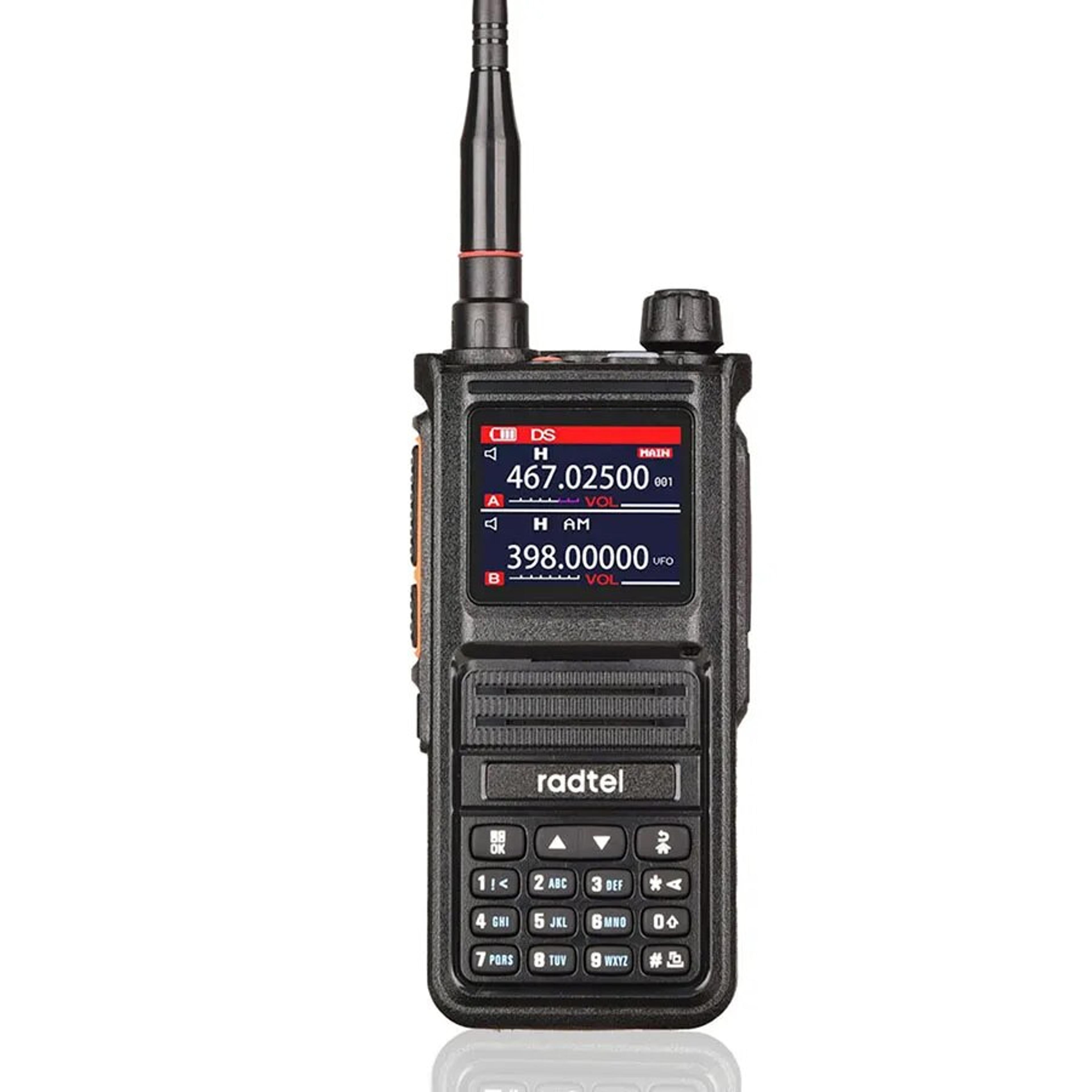 full band ham radio channel two way radio with noaa air band scanner usb c