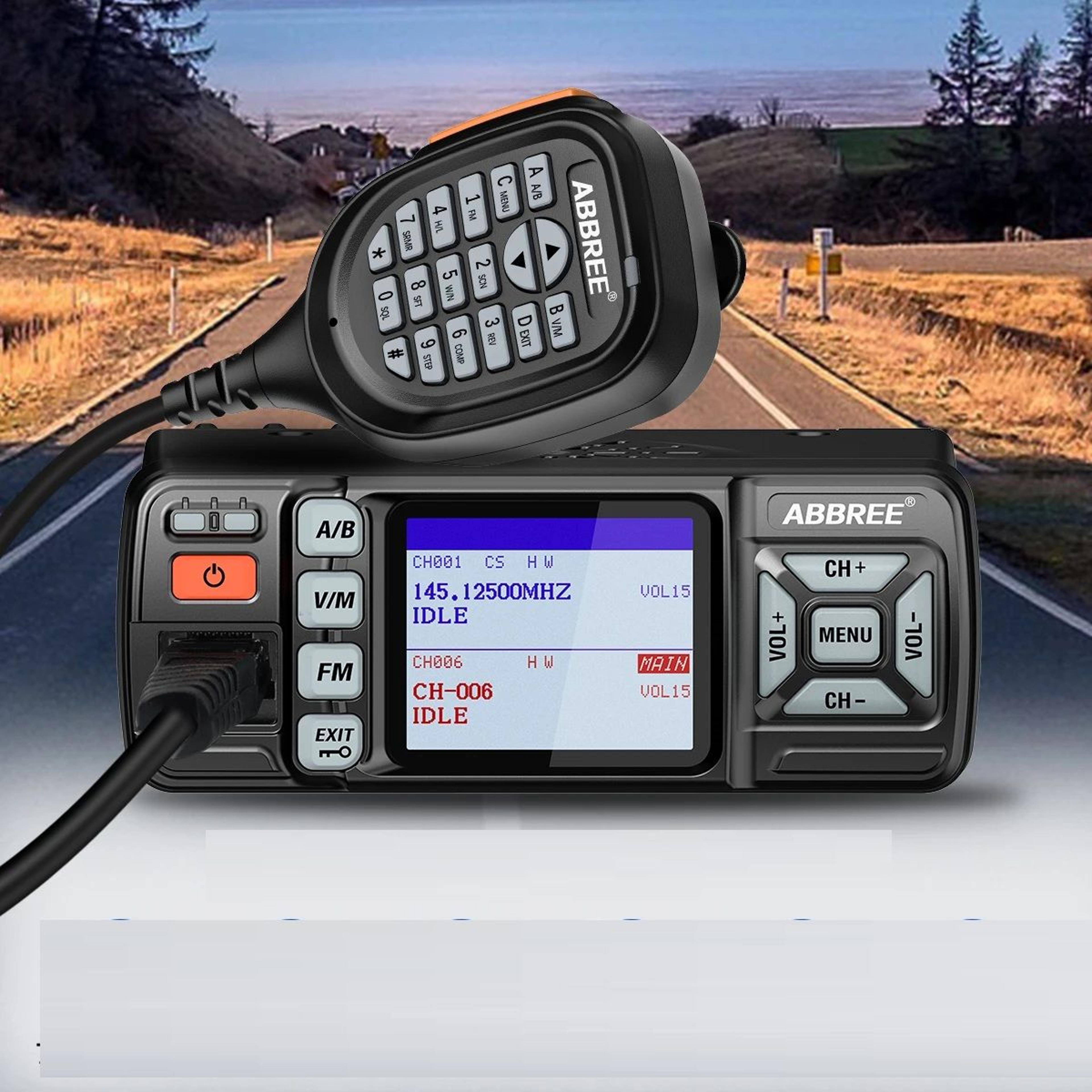 long range dual band mobile radio uhf vhf car walkie talkie with voice encryption