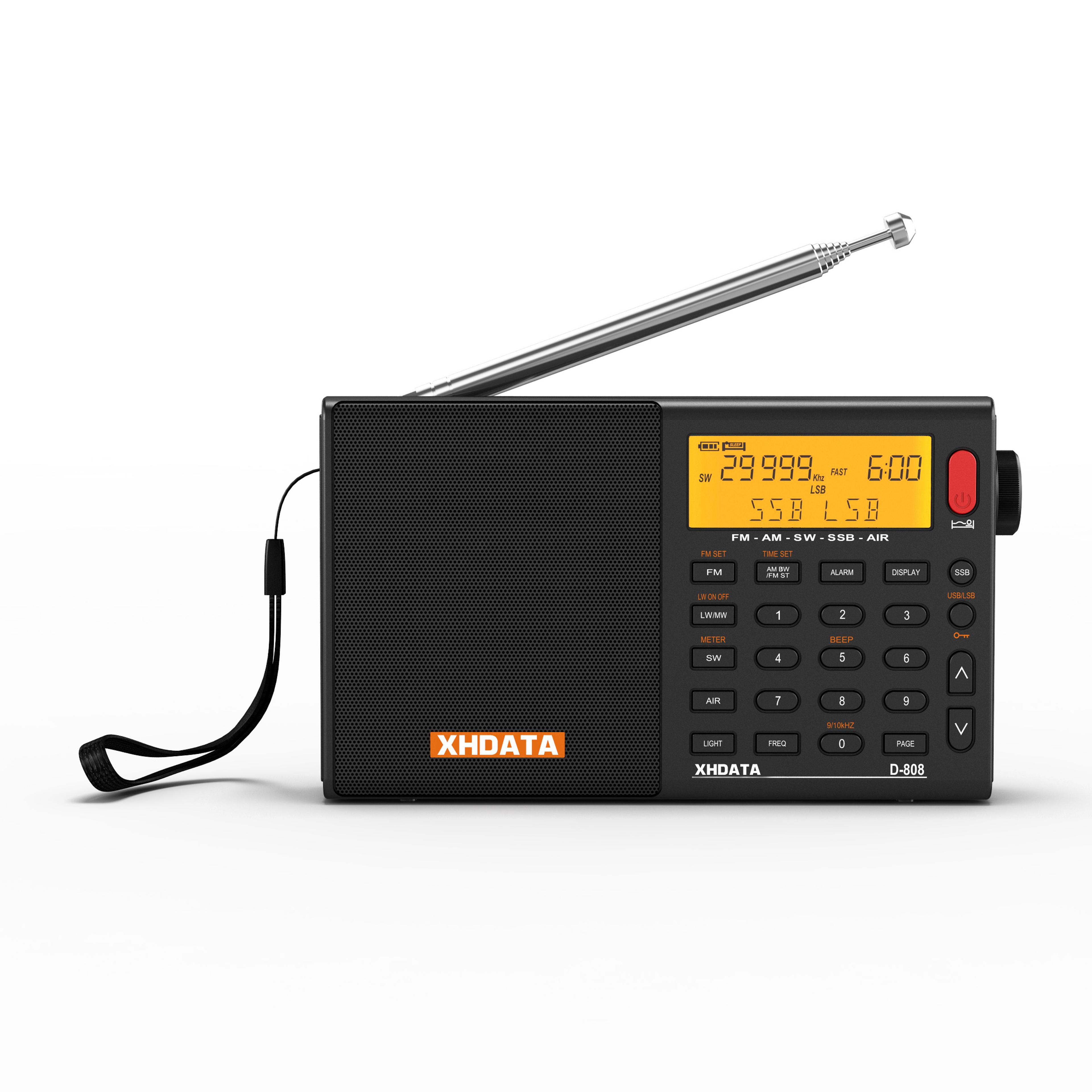 portable multiband radio with long range radio reception, ssb & air band scanner
