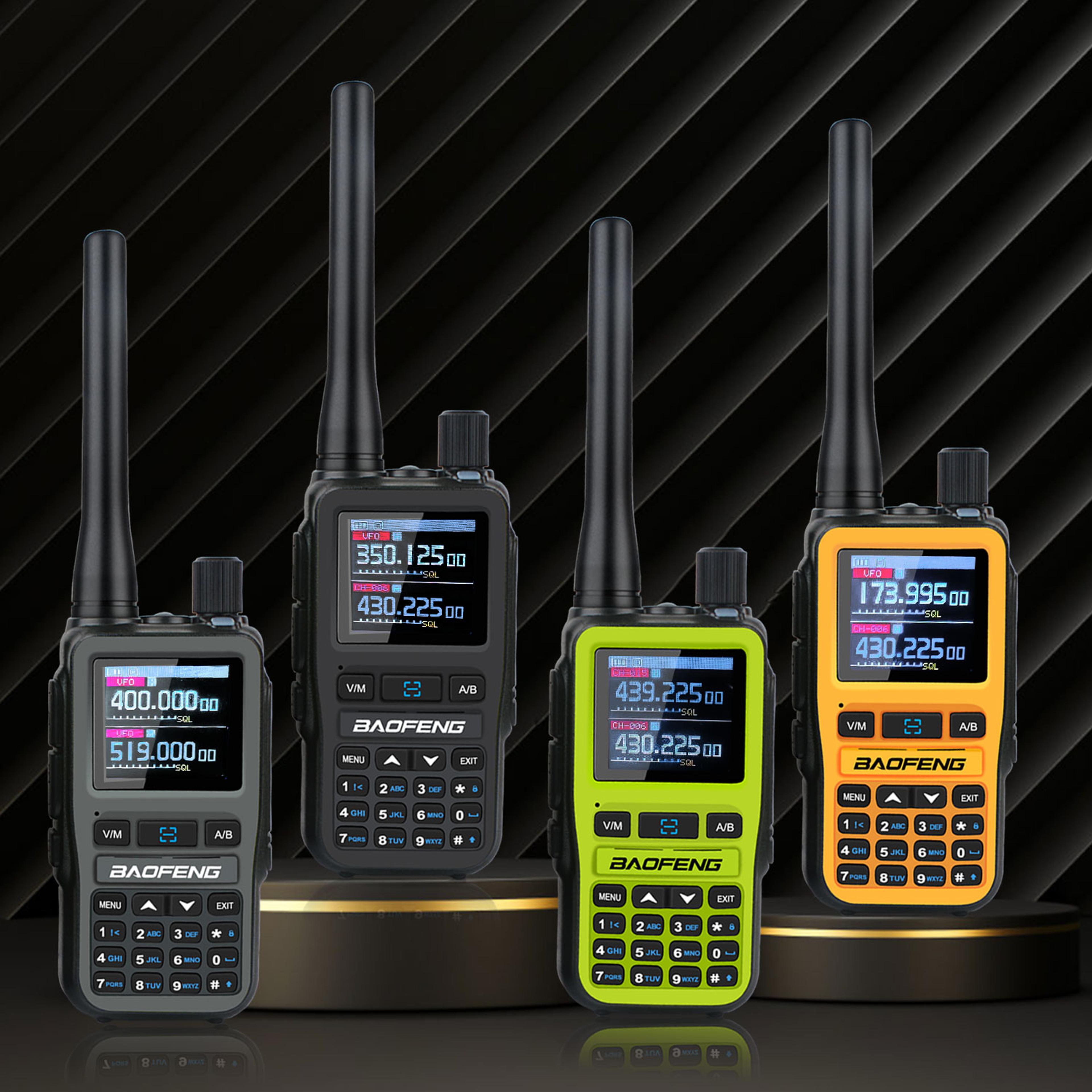 mini walkie talkie uv dual band radio with type c charging & dual ptt