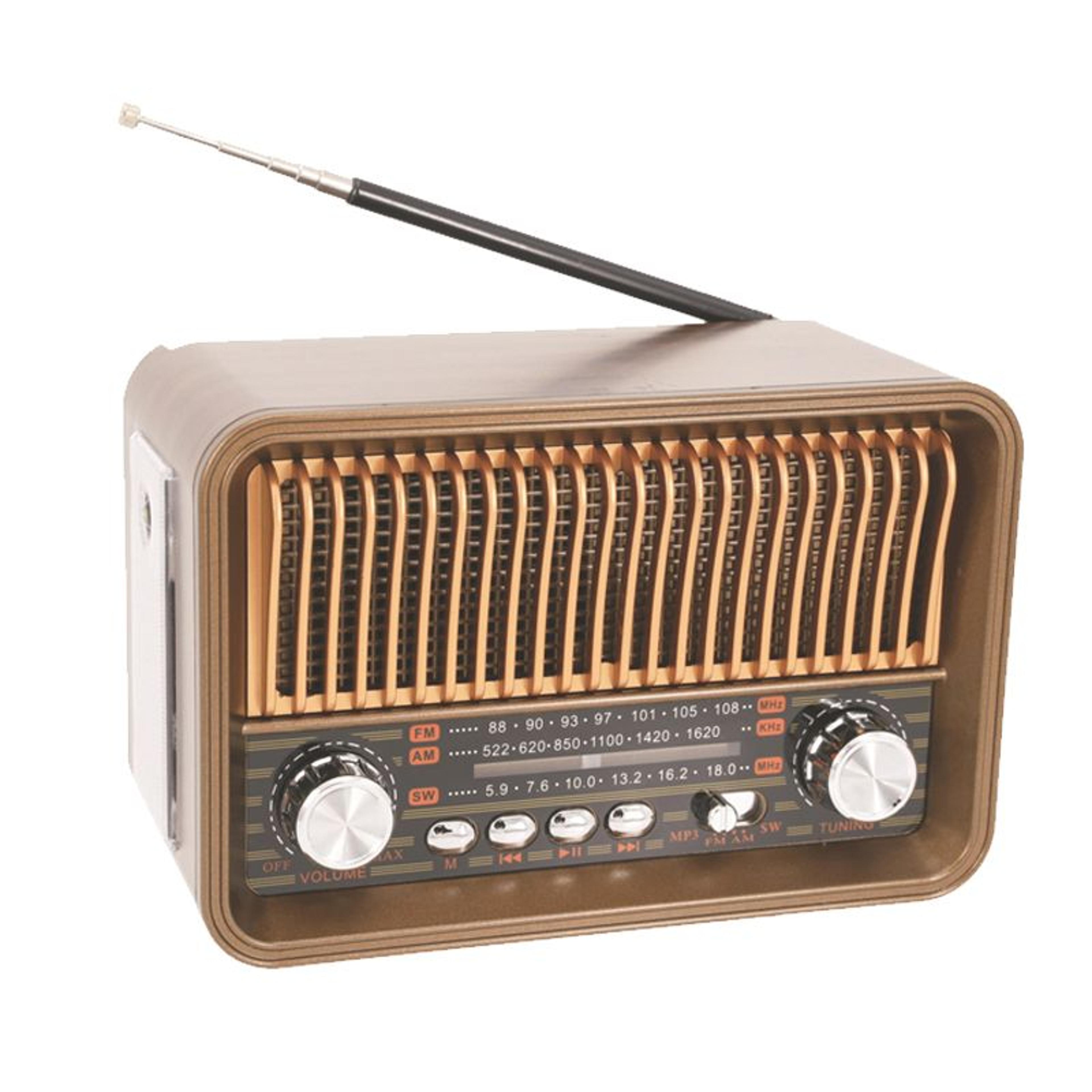 vintage multi-band bluetooth radio with flashlight portable fm am sw speaker